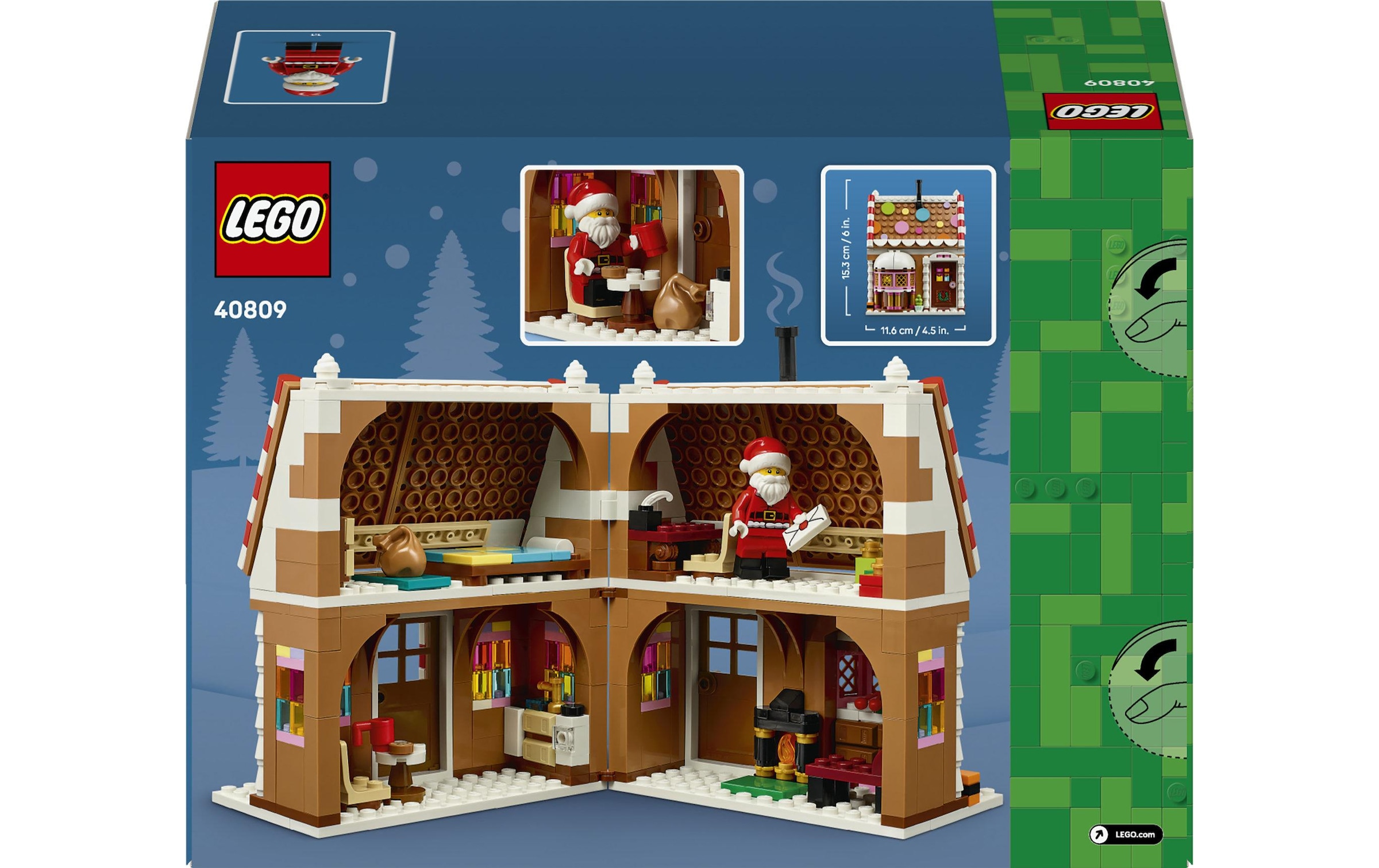 LEGO® Konstruktionsspielsteine »LEGO® Saisonal Weihnachtliches Lebkuchenhaus 40809«