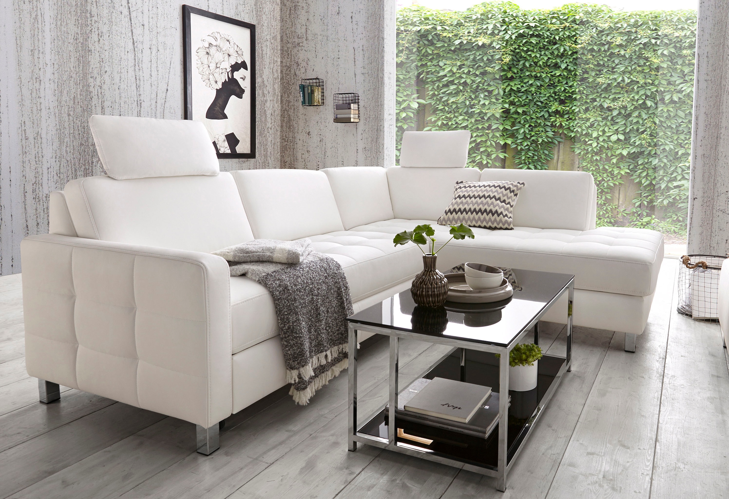 sit&more Ecksofa »Pablo L-Form«, wahlweise mit Bettfunktion