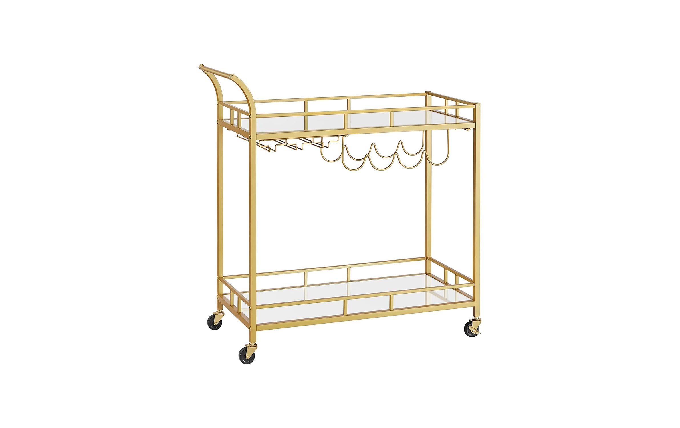 Image of VASAGLE Servierwagen "mit Glasplatten 38 x 77.5 cm"
