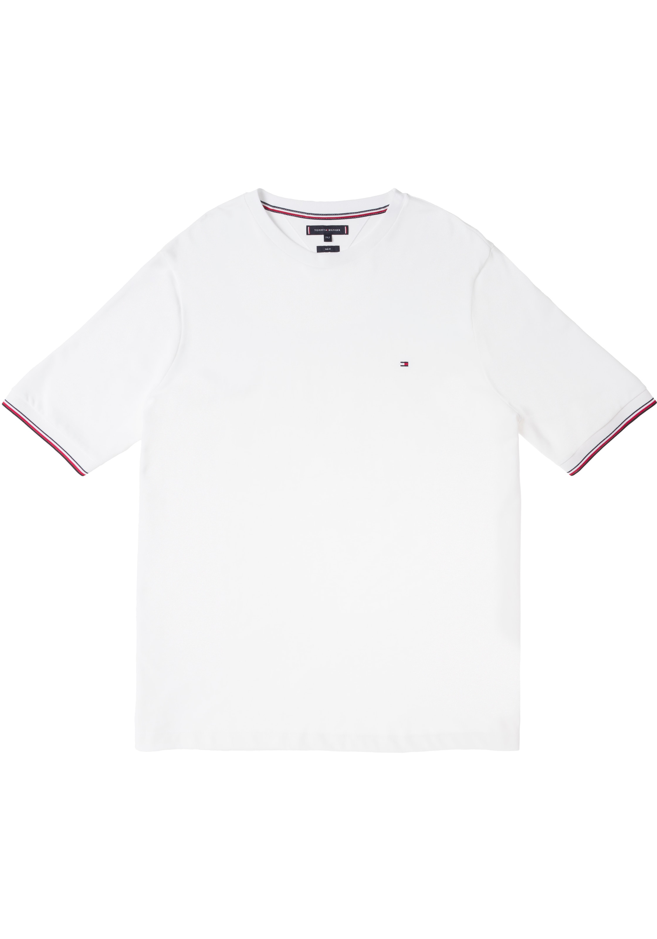 Tommy Hilfiger Big & Tall T-Shirt, (1 tlg.), mit Markenstreifen auch innen am Ausschnitt
