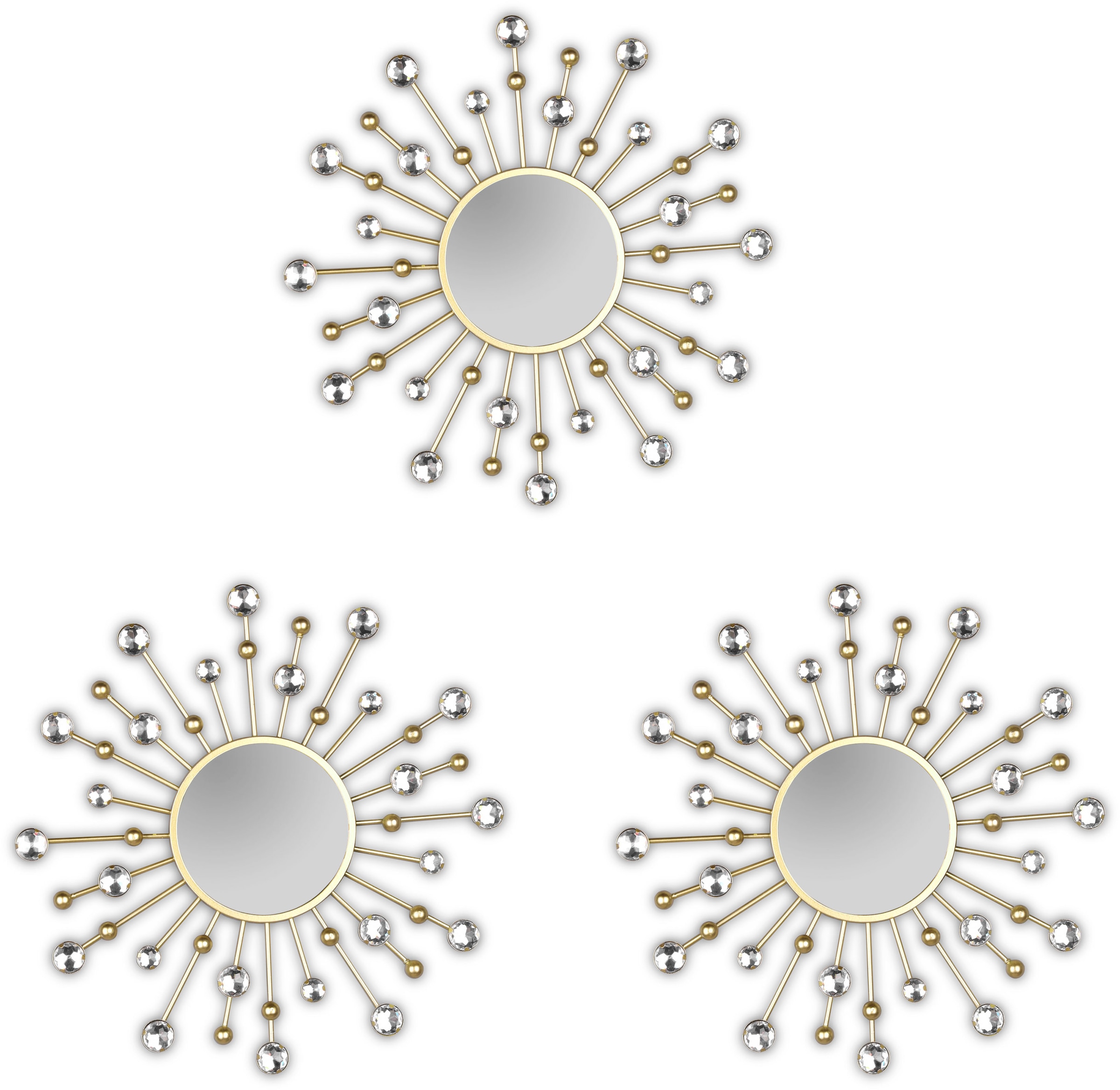 MIRRORS AND MORE Dekospiegel »Melanie« mit Glitzersteinen