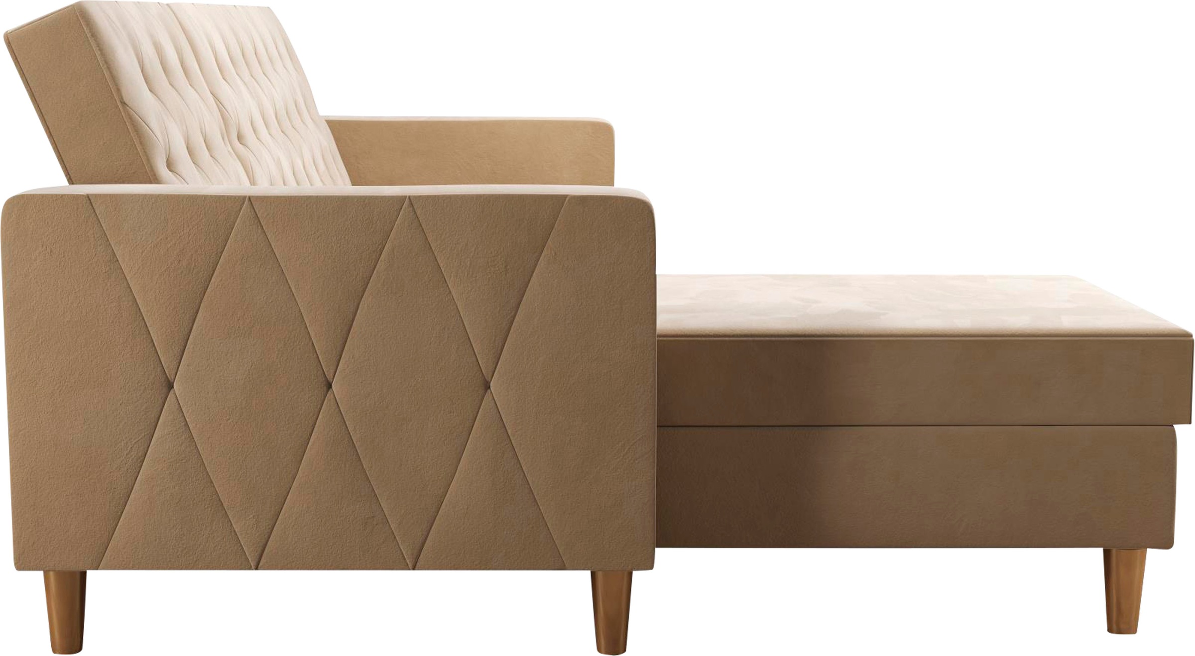 CosmoLiving by Cosmopolitan Ecksofa »Liberty, L-Form,« mit Schlafffunktion, Recamiere beidseitig montierbar, Sitzhöhe 43 cm