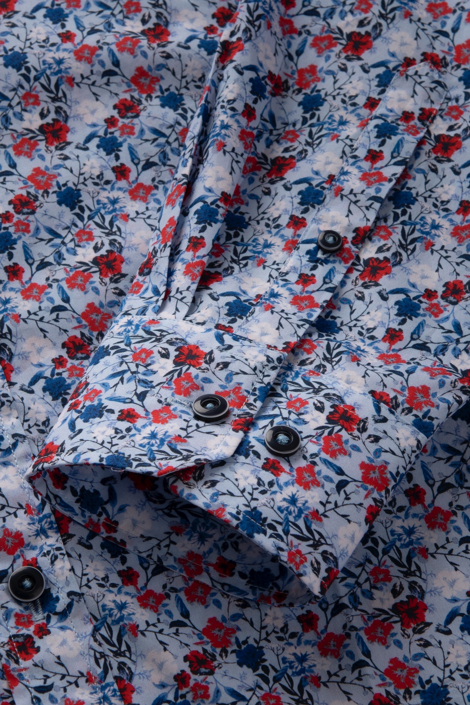 bugatti Langarmhemd, mit floralem Print