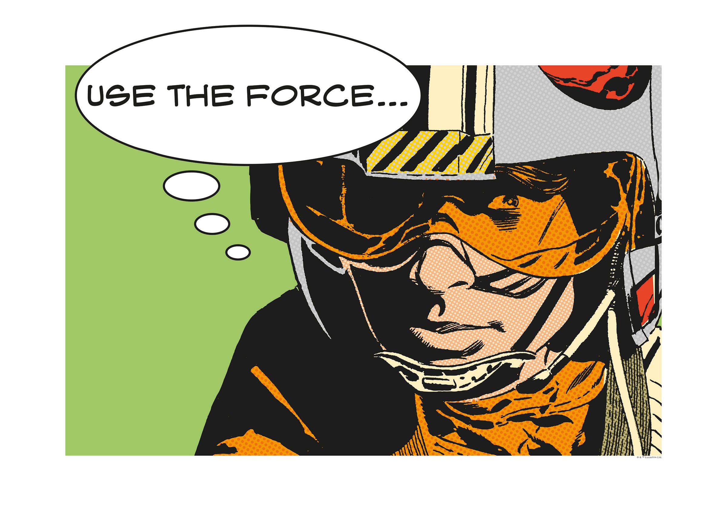 Image of Komar Bild "Star Wars Classic Comic Quote Luke" Star Wars 1 Stk. tlg. Wandbild zur Dekoration im Kinderzimmer - ohne Rahmen