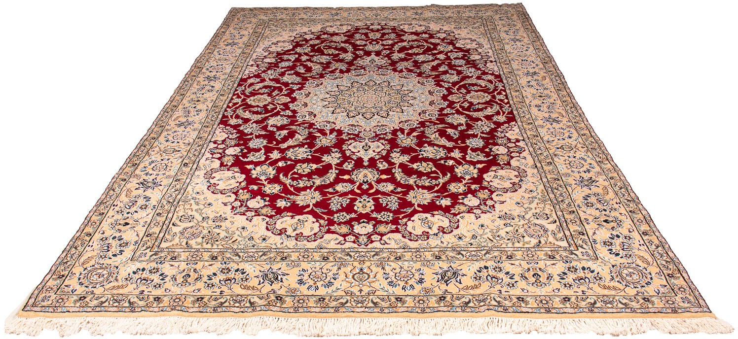 Image of morgenland Orientteppich »Perser - Nain - Royal - 306 x 197 cm - dunkelrot«, rechteckig, 10 mm Höhe, Wohnzimmer, Handgeknüpft, Einzelstück mit Zertifikat bei Ackermann Versand Schweiz