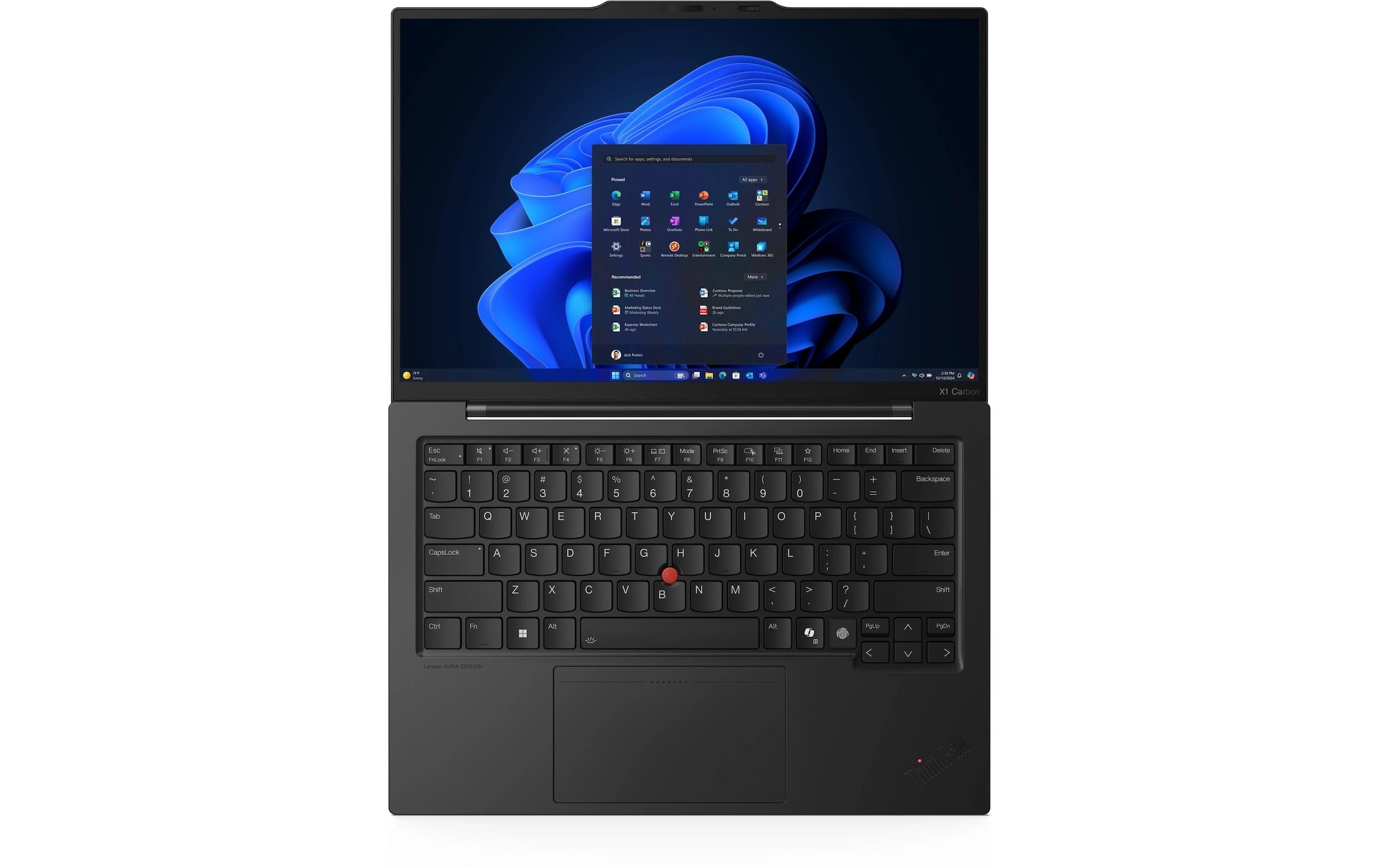 Lenovo Ordinateur portable »ThinkPad X1 Carbon Gen. 13 Aura Edition (Intel)« / 14 ″ Intel Core Ultra 7 1.000 GB SSD