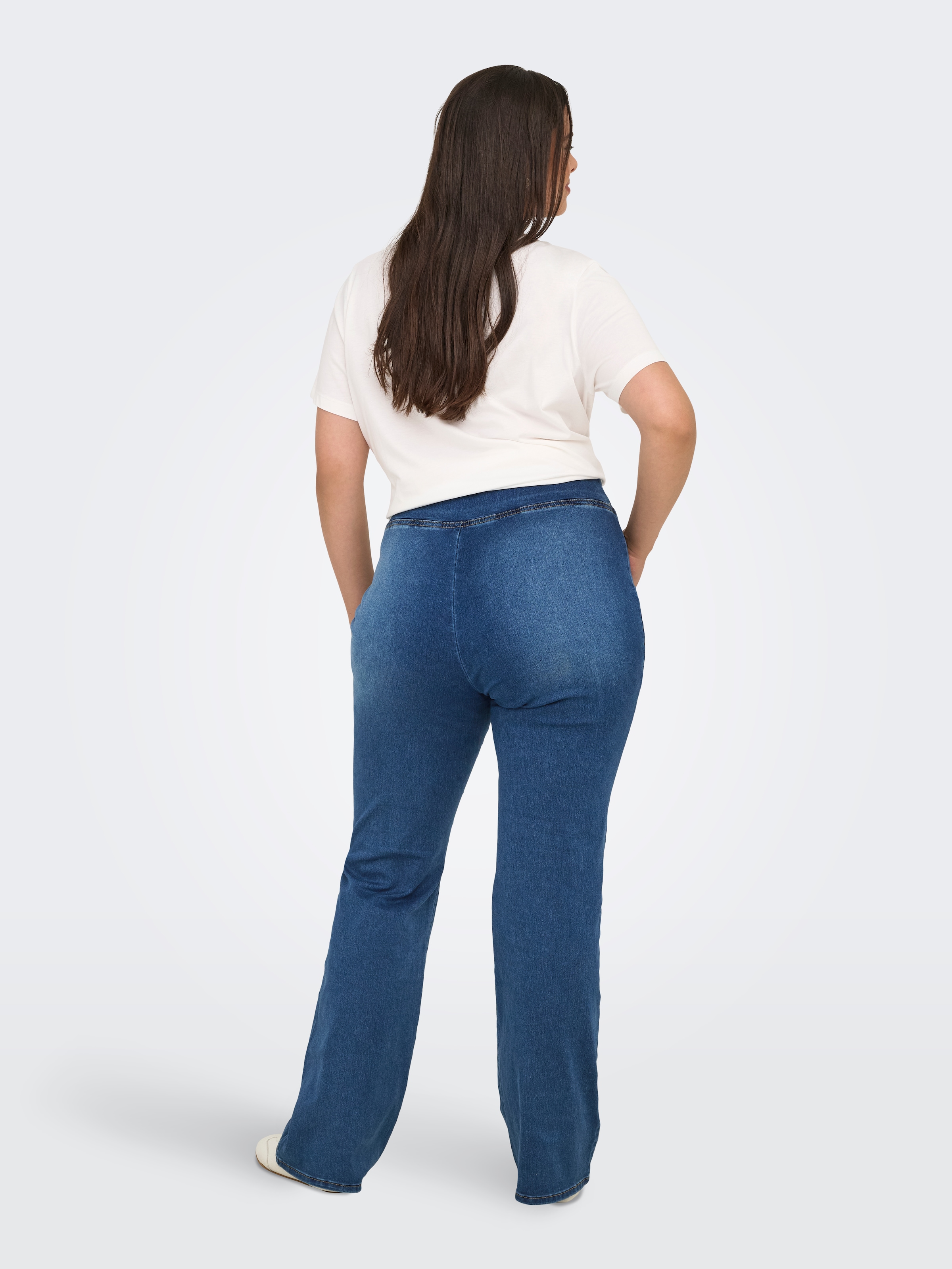 ONLY CARMAKOMA Jeansleggings »CARROYAL MID WAIST FLARED LEGGING«