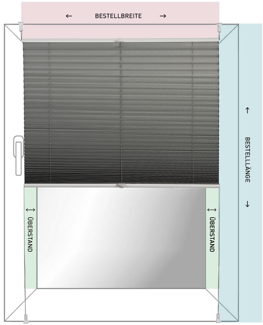 K-HOME Plissé »Farbverlauf Sunrise« Lichtschutz ohne Bohren verspannt