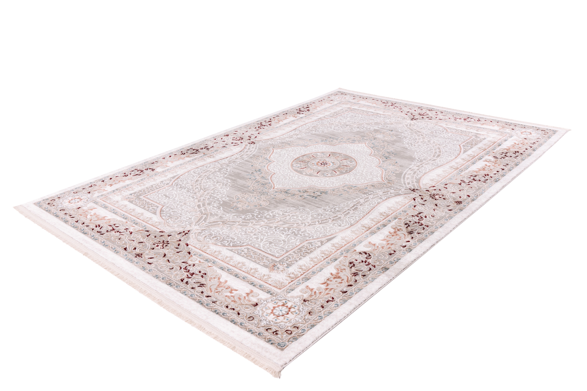 me gusta Teppich »Akropolis 525« rechteckig 12 mm Höhe flacher Teppich mit Baumwollrücken, attraktiver Vintage-Look