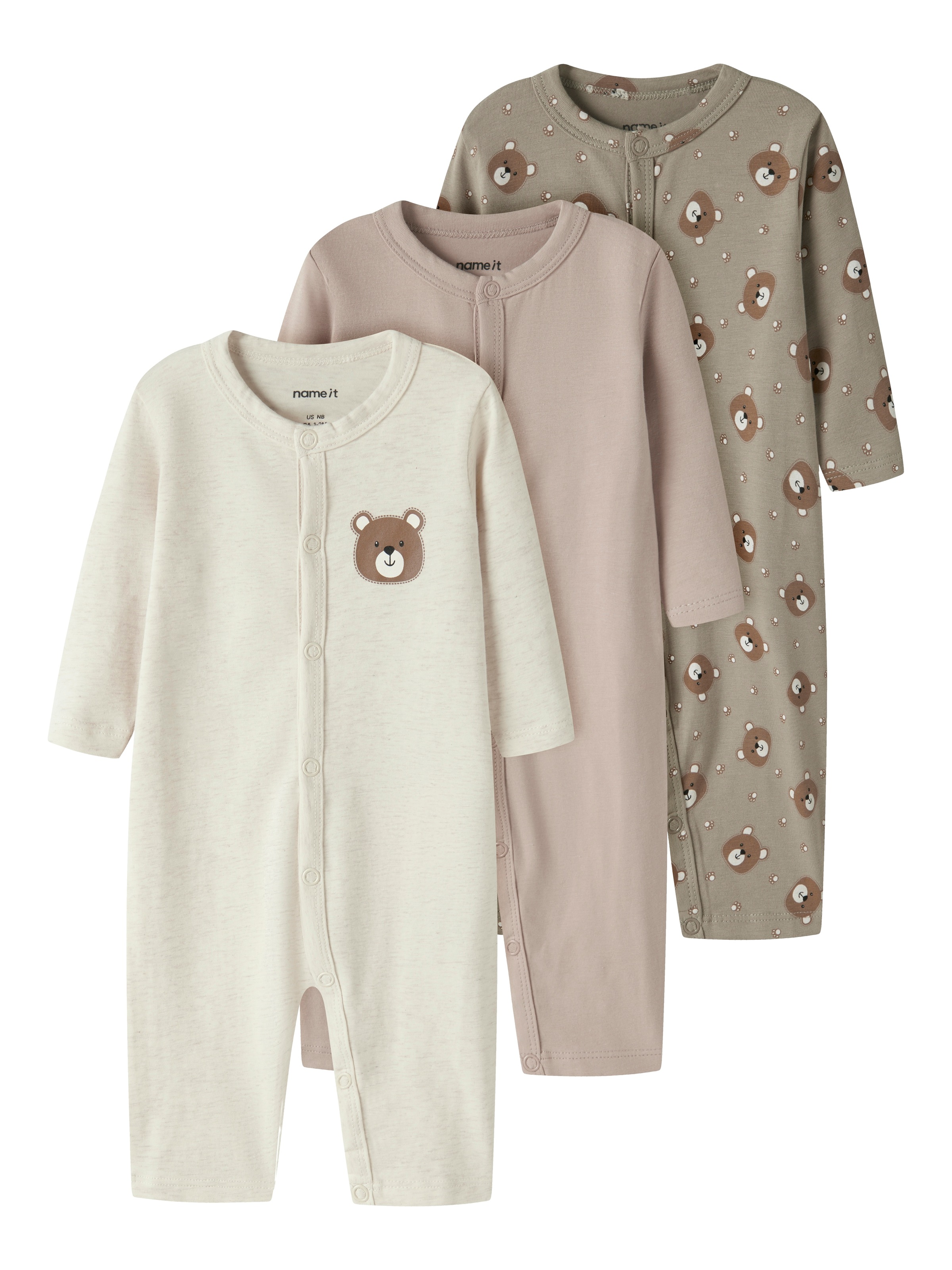 Name It Schlafoverall »NBNNIGHTSUIT 3P AOP NOOS« Packung, 3 Stk.