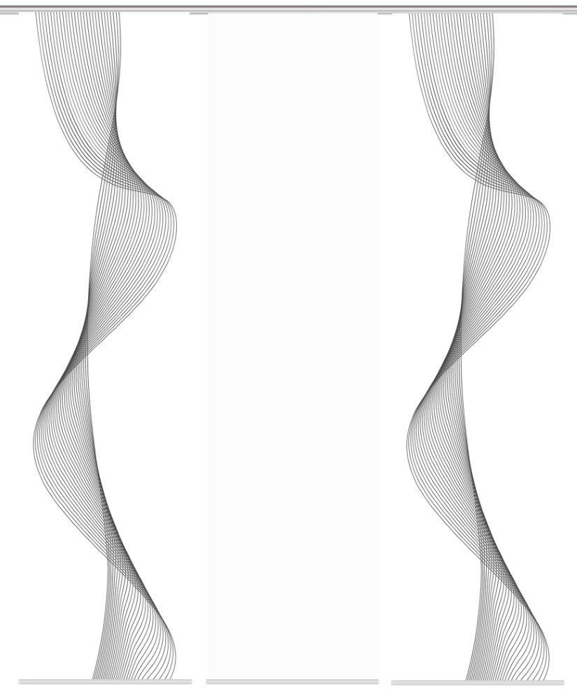 Image of HOME WOHNIDEEN Schiebegardine »COLIBA 3er SET«, (3 St.), Dekostoff-Seidenoptik, Digital bedruckt bei Ackermann Versand Schweiz