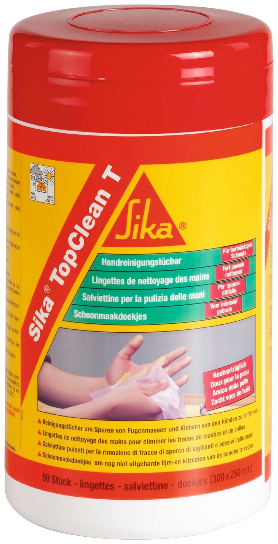 Reinigungstücher »SikaBond Topclean T«, für die Hände, 50 Stk.
