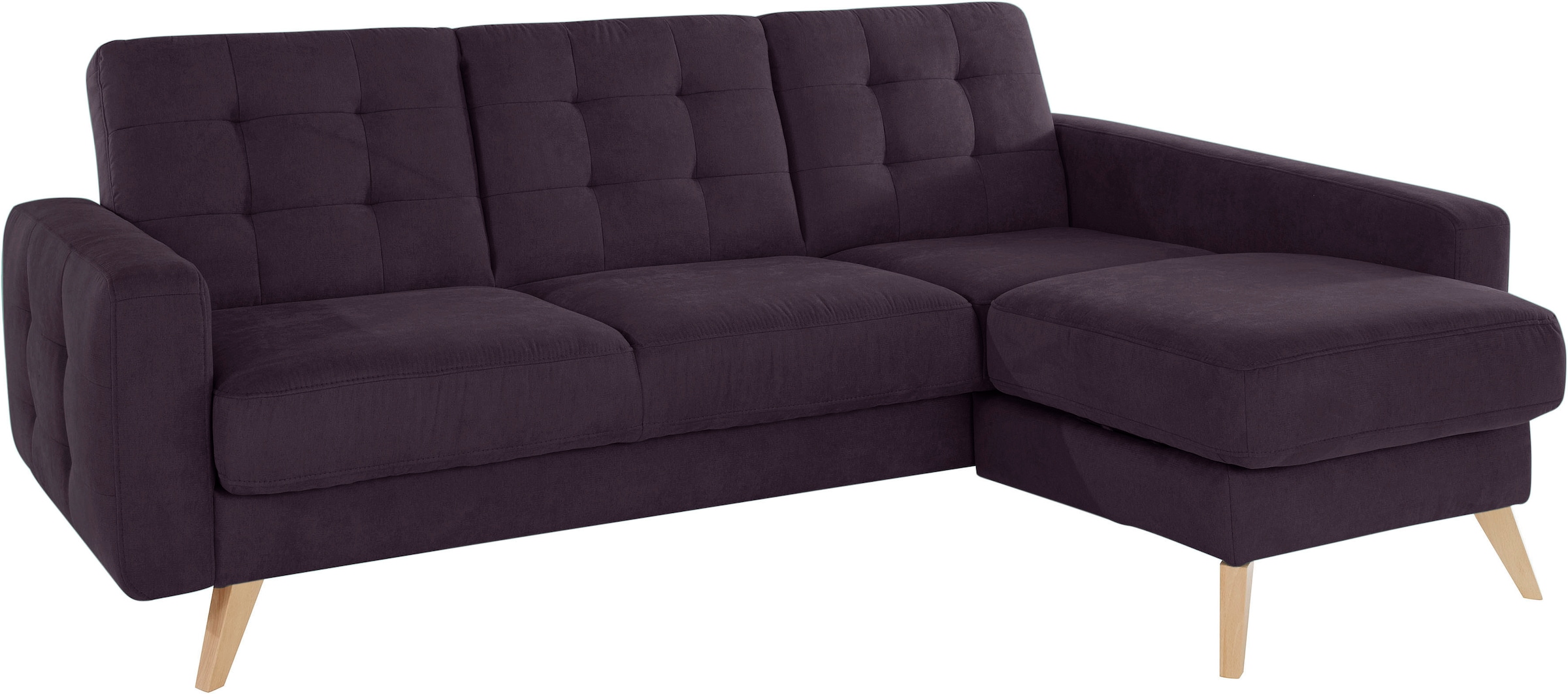 exxpo - sofa fashion Ecksofa »Nappa, kompakt und komfortabel, bequem, zeitloses Design, L-Form«, tolle Detailverarbeitung, inkl. Bettfunktion und Bettkasten