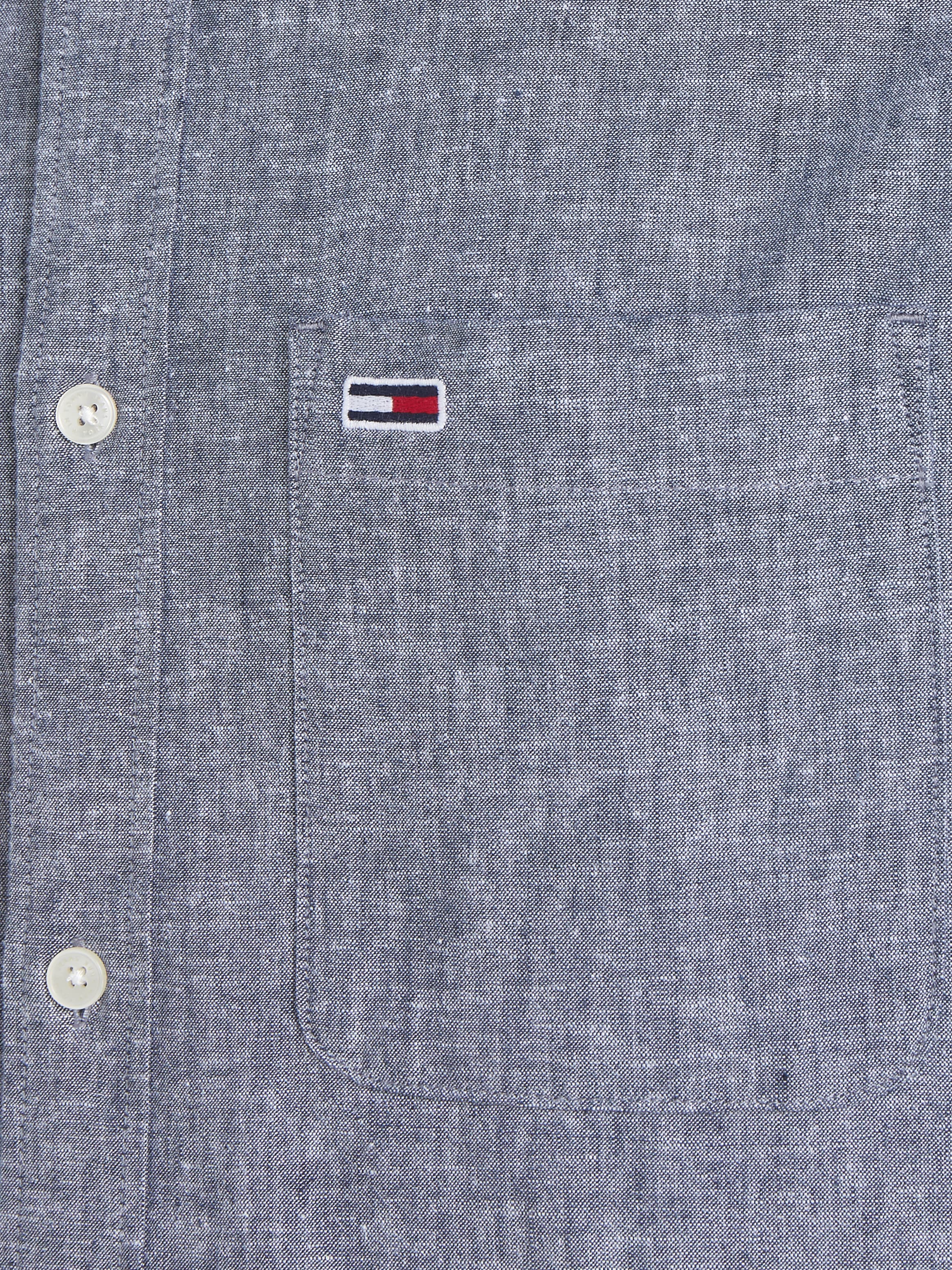 Tommy Jeans Langarmhemd »TJM REG MAO LINEN BLEND SHIRT«, in melierter Optik