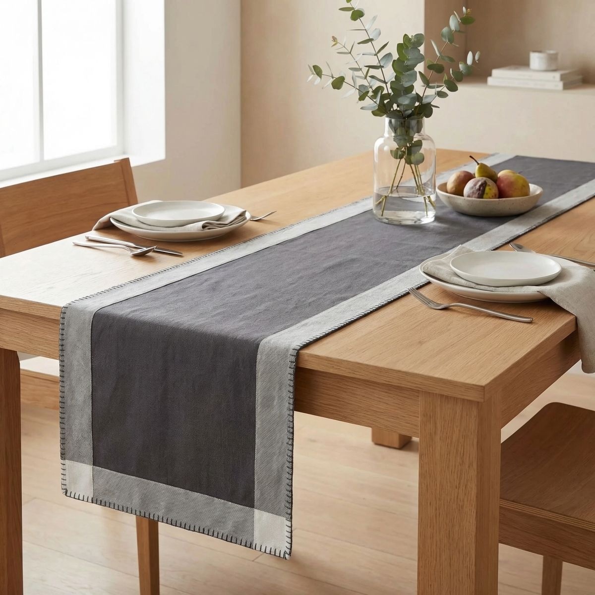 Home affaire Chemin de table »Tischläufer grautöne 45x150cm«
