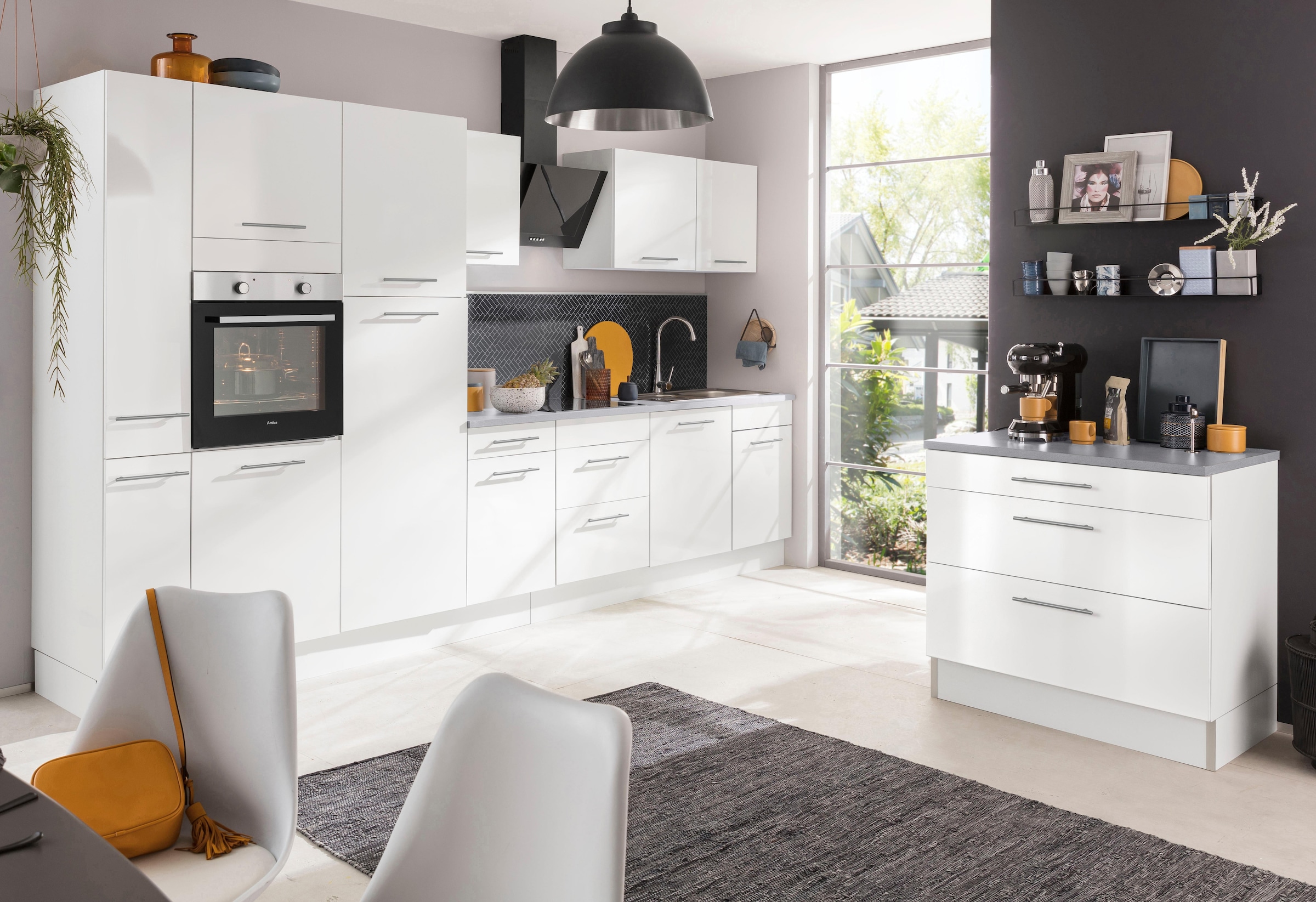 wiho Küchen Küchenzeile »Ela«, Breite 340 cm, Soft-Close-Funktion, höhenverstellbare Füsse