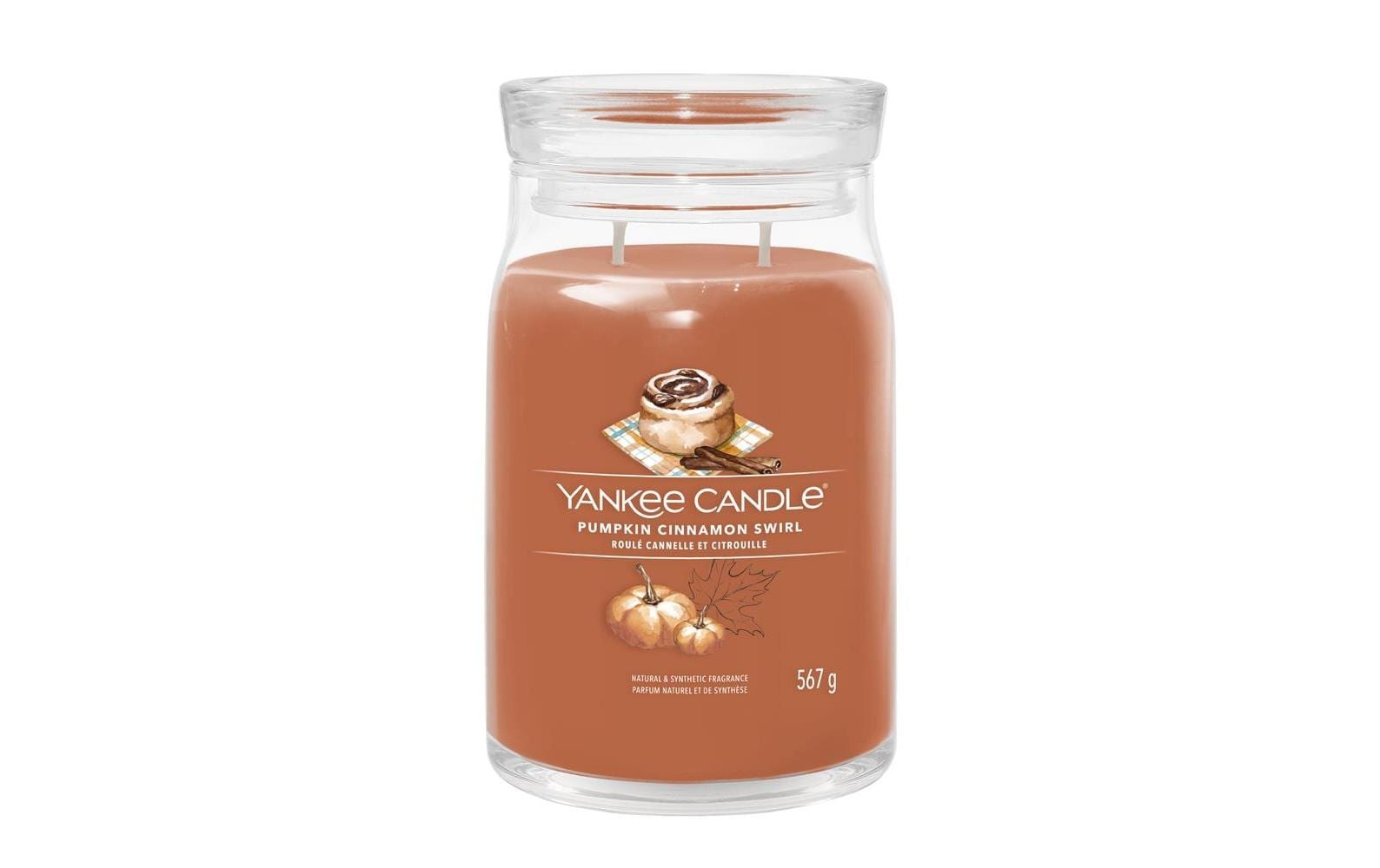 Image of Duftkerze "Yankee Candle Signature Pumpkin Cinnamon Swirl Signature Large Jar"