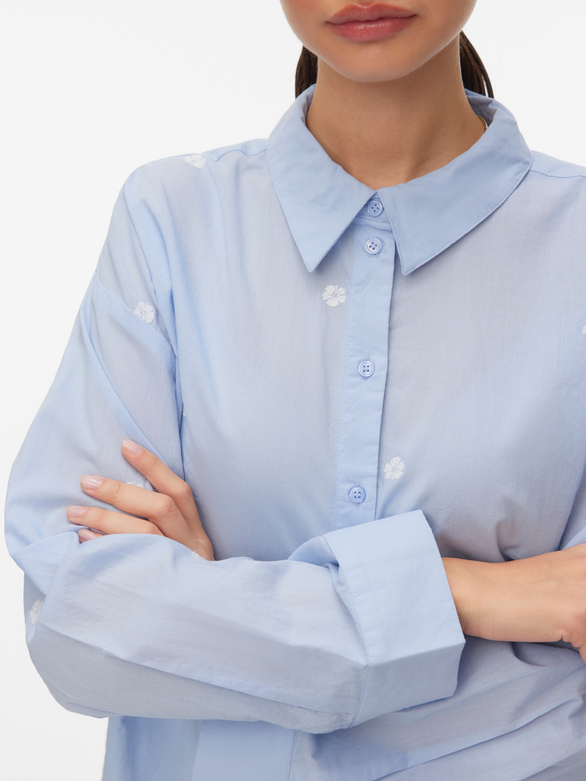 Vero Moda Blouse à manches longues »VMODONA LS SHIRT WVN NOOS« Baumwolle, regular fit