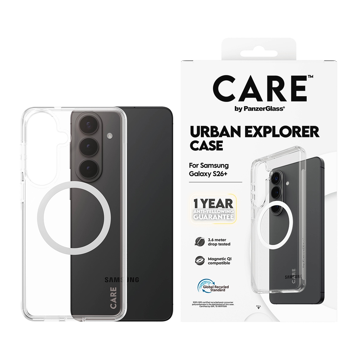 Image of CARE by PanzerGlass Handyhülle "Urban Explorer Case mit Qi für Samsung Galaxy S26+" Smartphones Backcover, Schutzhülle, Handyschutzhülle, Case, Schutzcase, stossfest