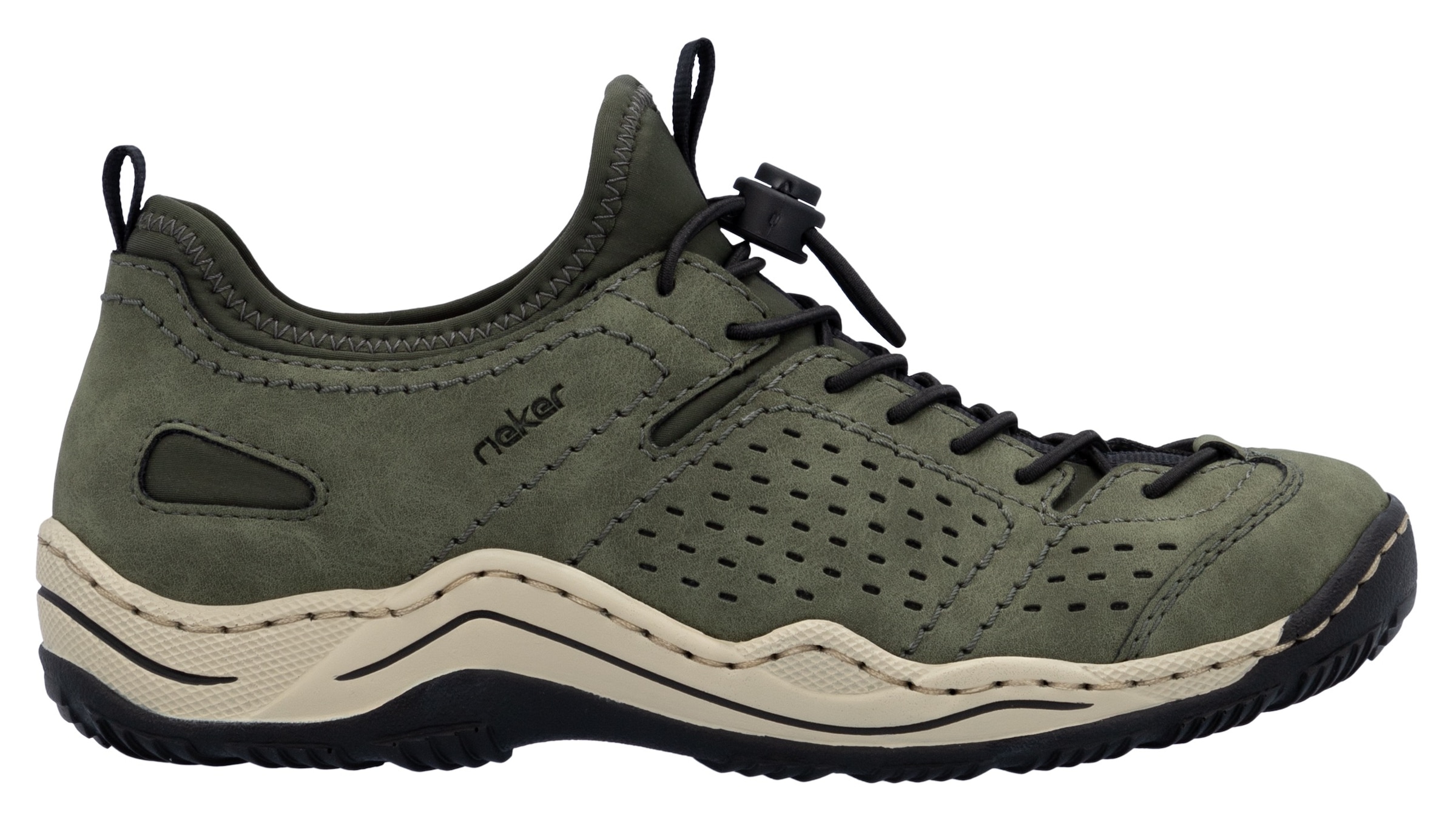 Rieker Slip-On Sneaker  , Schlupfschuh, Freizeitsneaker, Halbschuh mit markanter Laufsohle