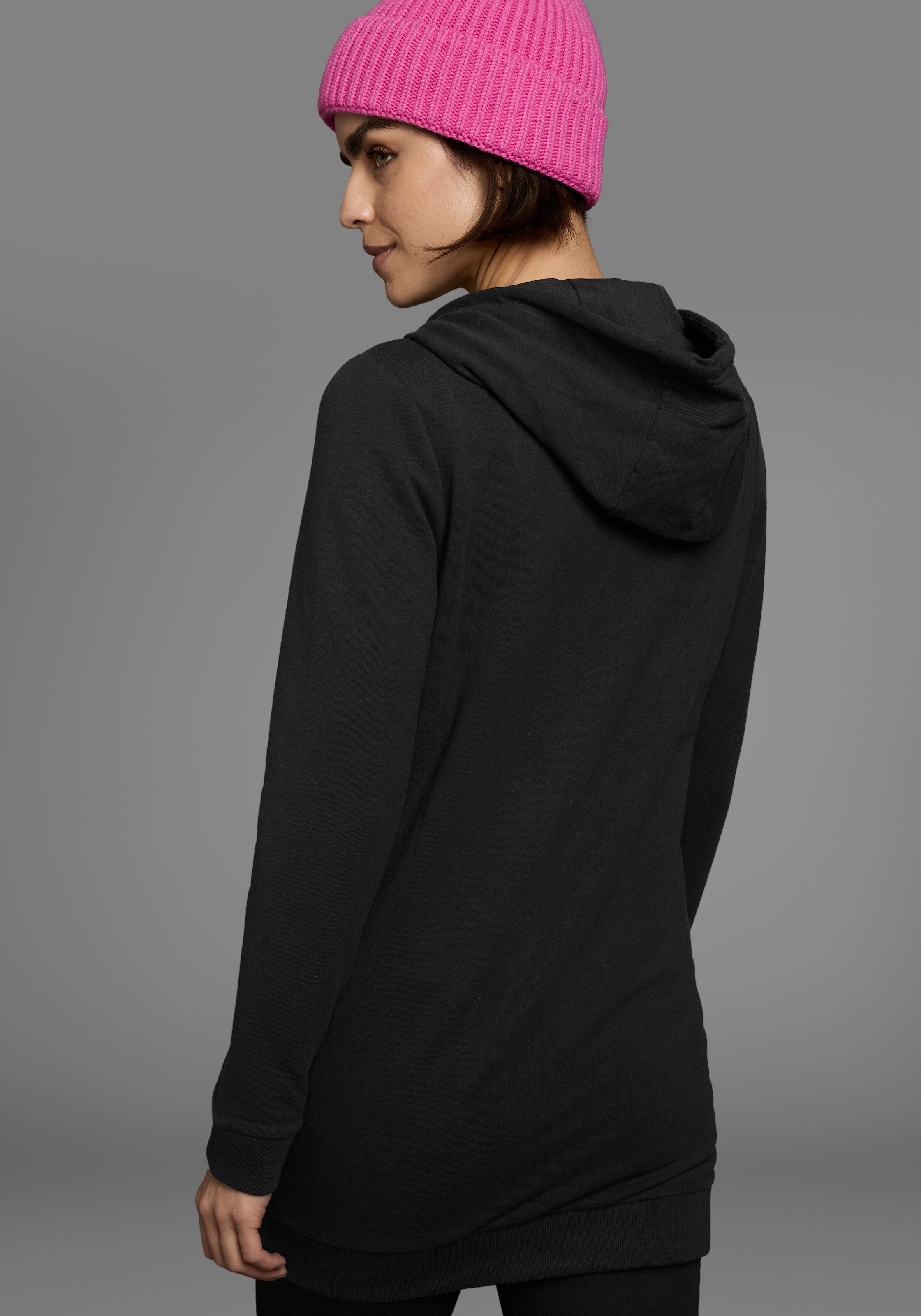 Flashlights Sweatjacke, in langer Form mit Zipper
