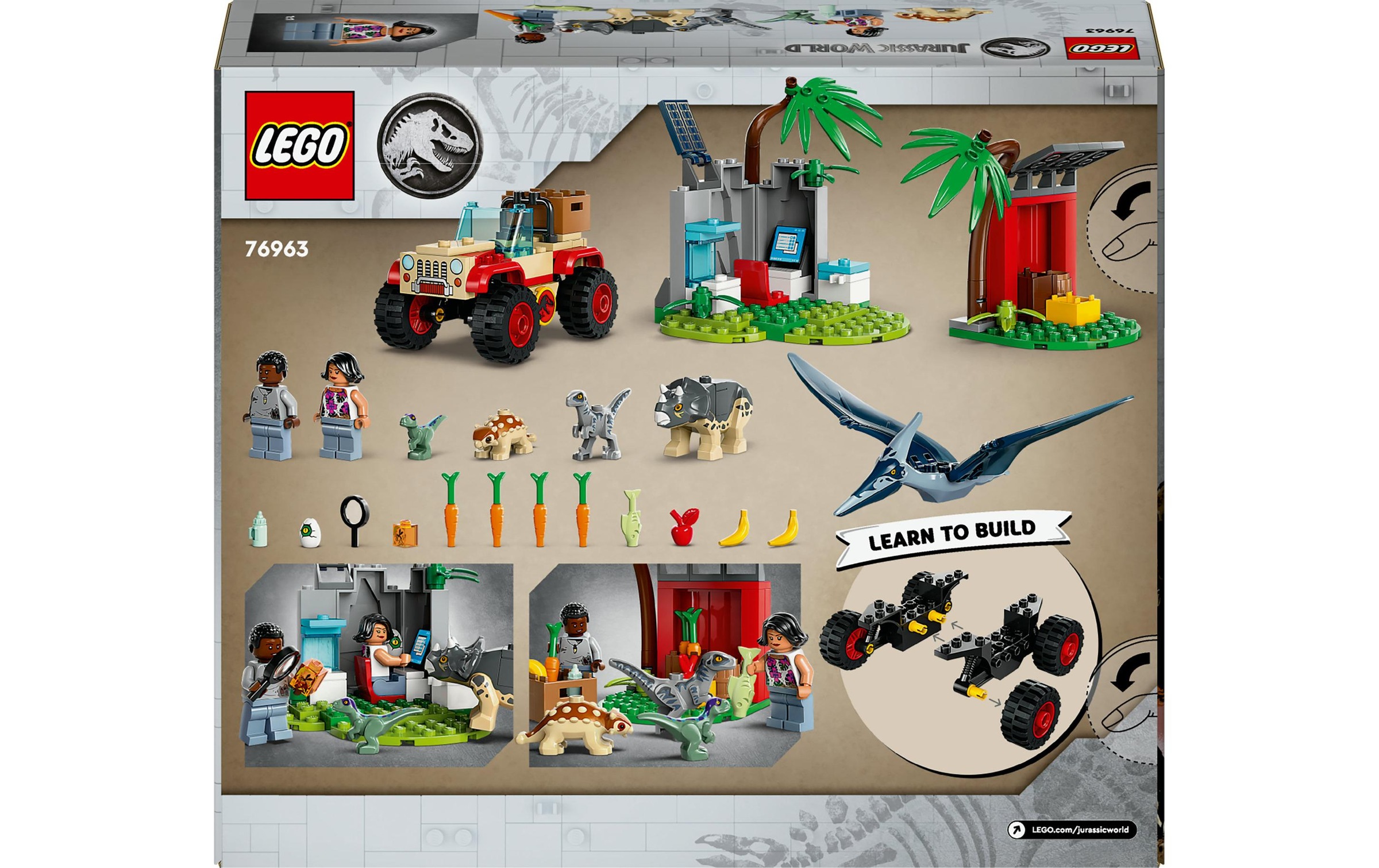 LEGO® Spielbausteine »World Rettungszentrum für Baby-Dinos 76963«, (139 St.)