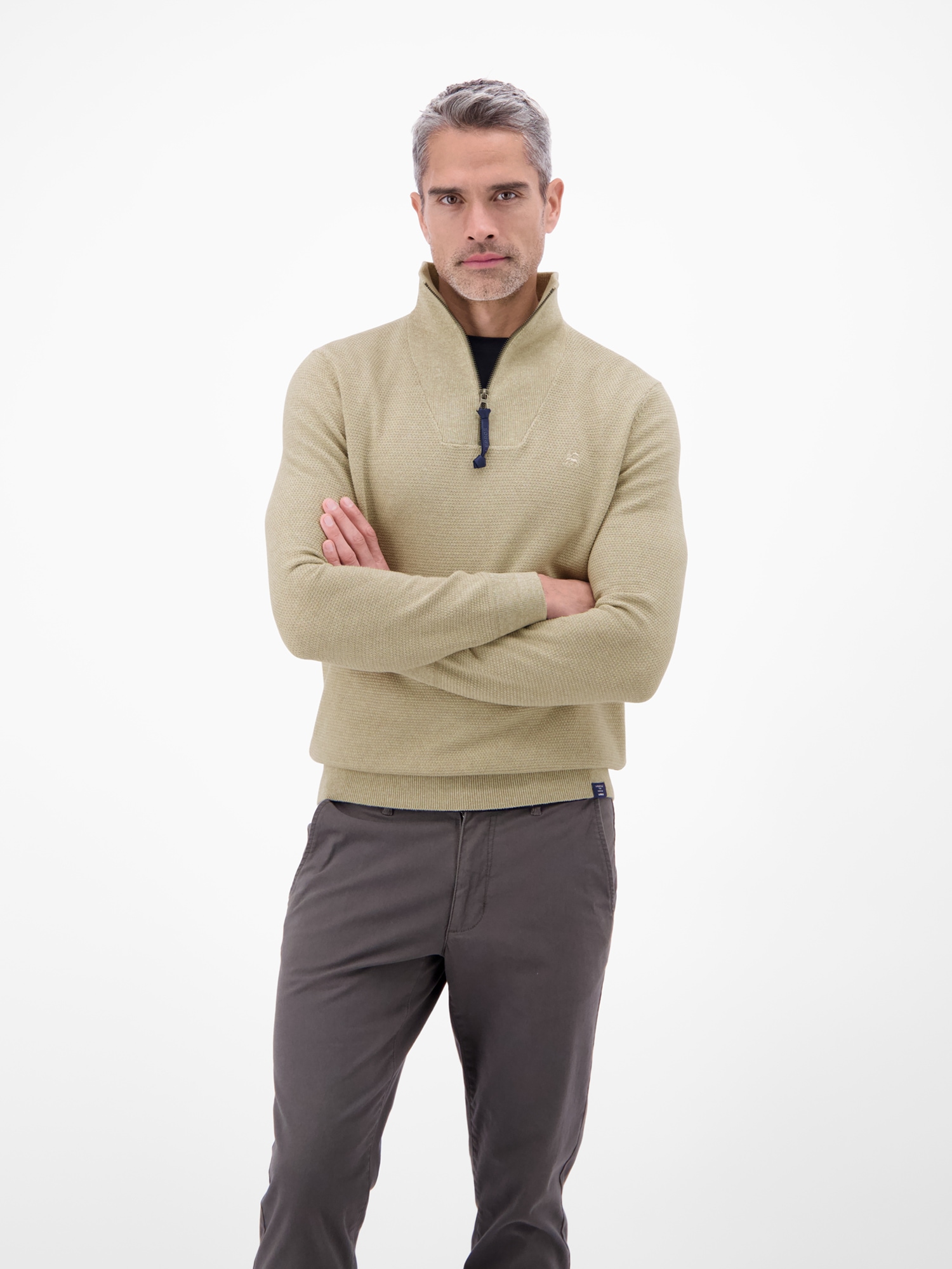 Image of LERROS Strickpullover "Herren Stricktroyer in Twist-Struktur"