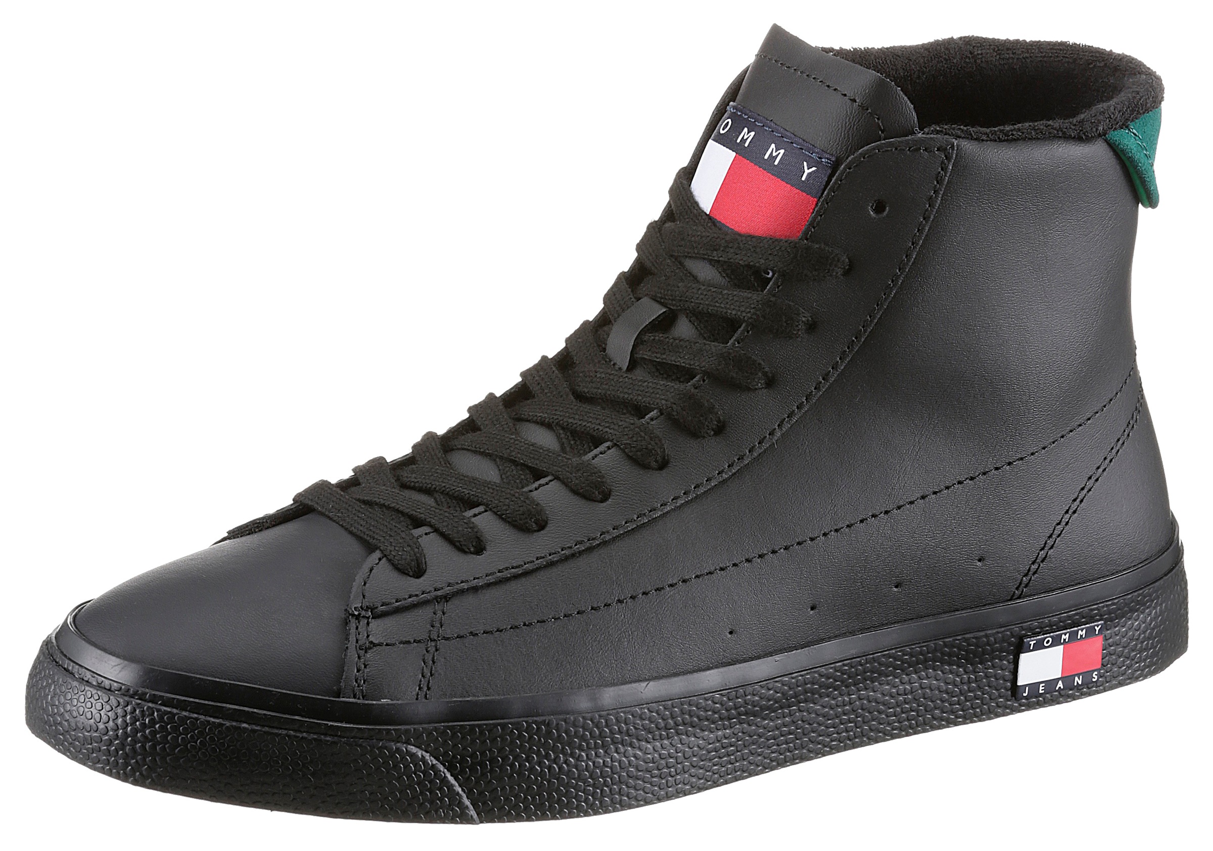 Tommy Jeans Sneaker »TOMMY JEANS MID LEATHER VULC«, mit Kontrastbesatz kaufen