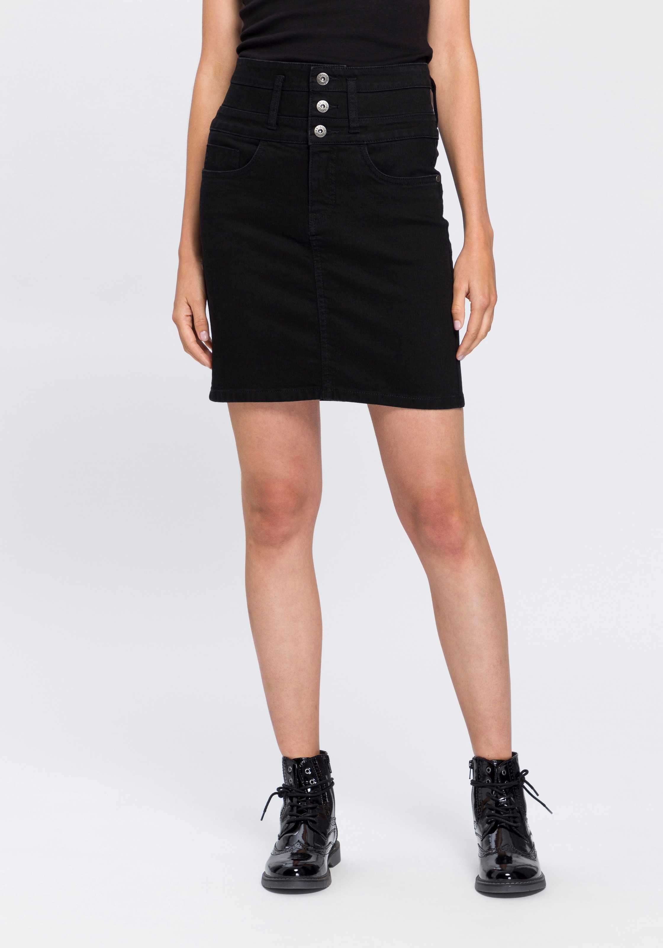Image of Arizona Jeansrock »mit extra breitem Bund«, High Waist bei Ackermann Versand Schweiz