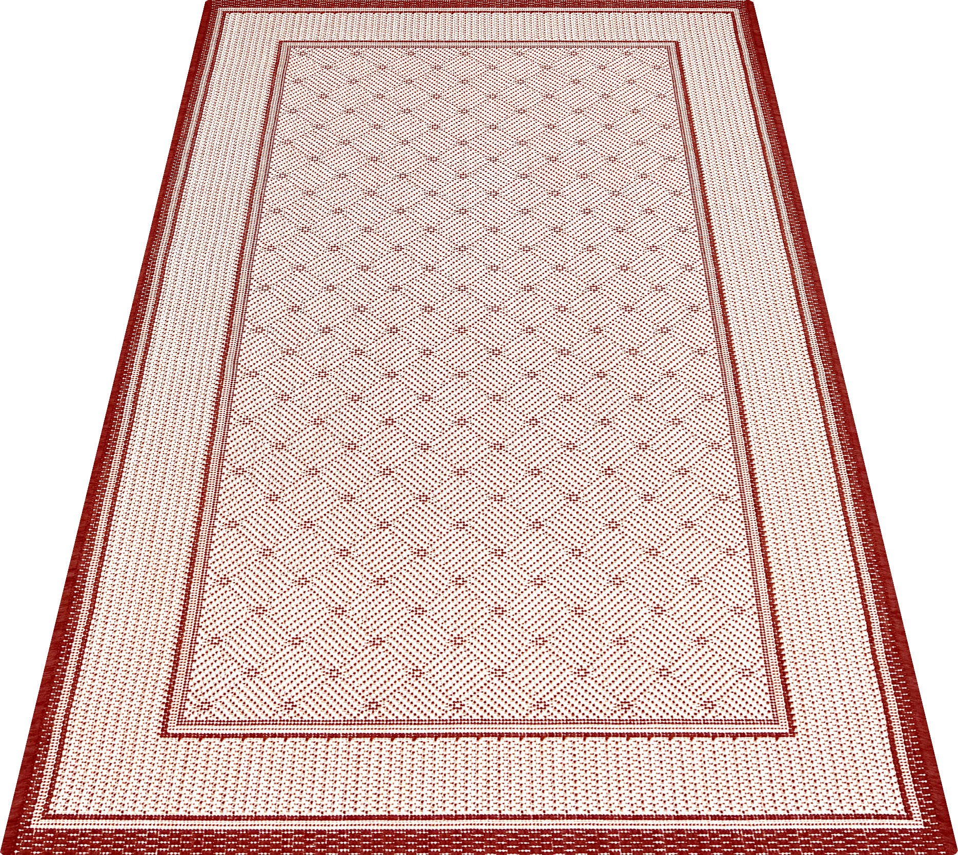 Teppich Bordüre, mit rechteckig, Flachgewebe, pflegeleicht, »Faberg«, ♕ auf Scandi andas Sisal-Optik, versandkostenfrei