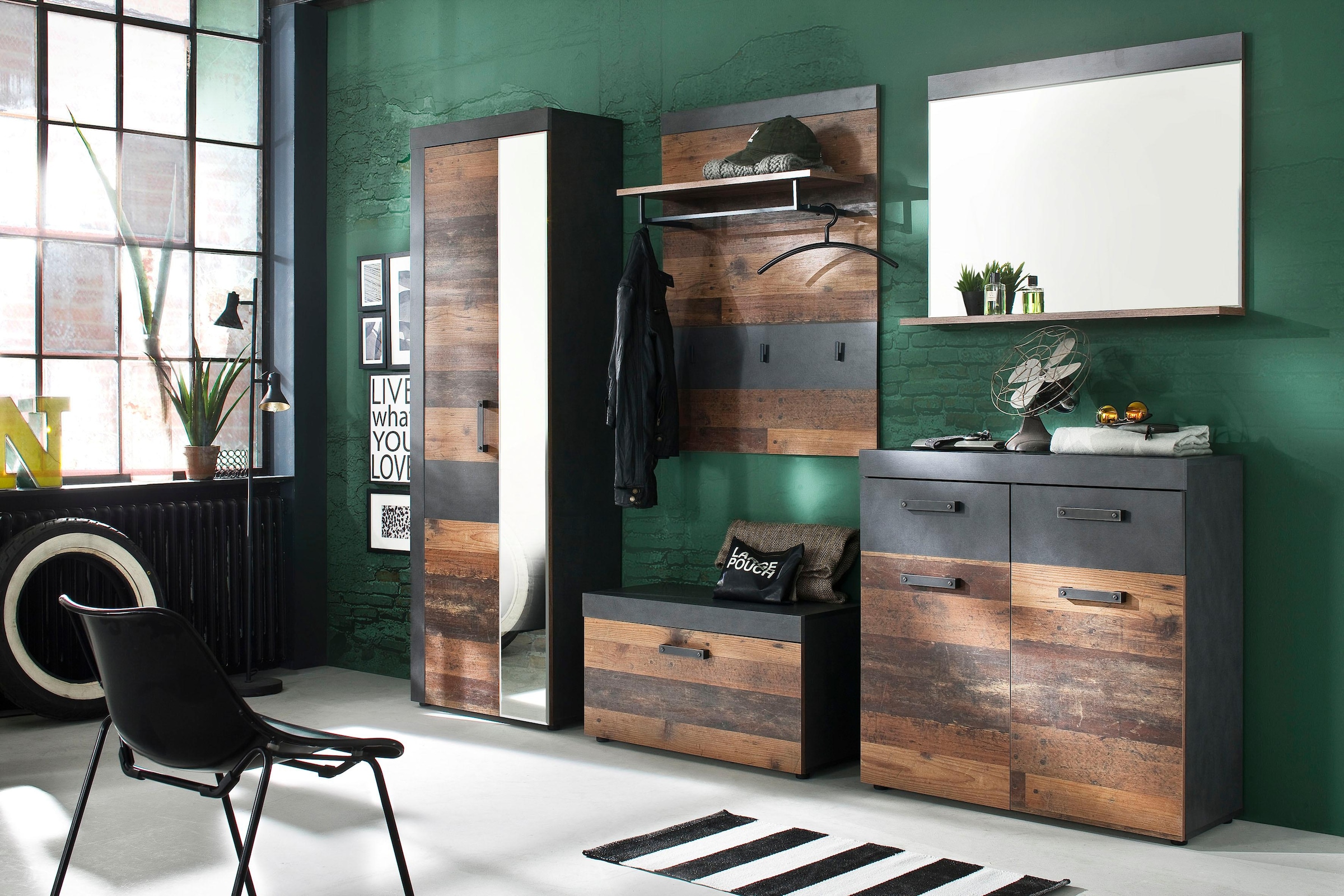 INOSIGN Garderobenschrank »Ilana«, moderner Industrial Style