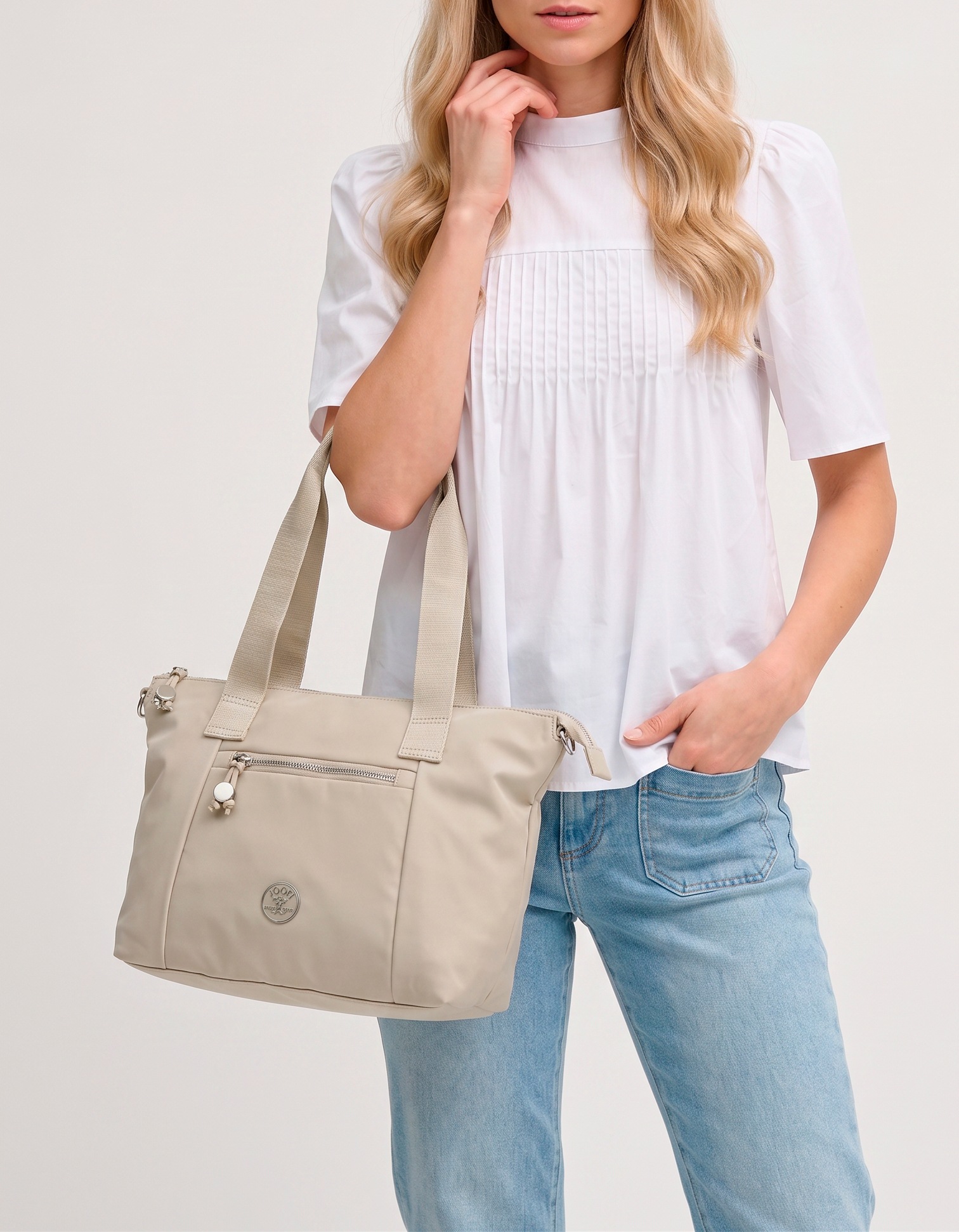 Joop Jeans Shopper "lietissimo 1.0 janita shopper lhz" Damen Umhängetasche, Handtasche im Querformat