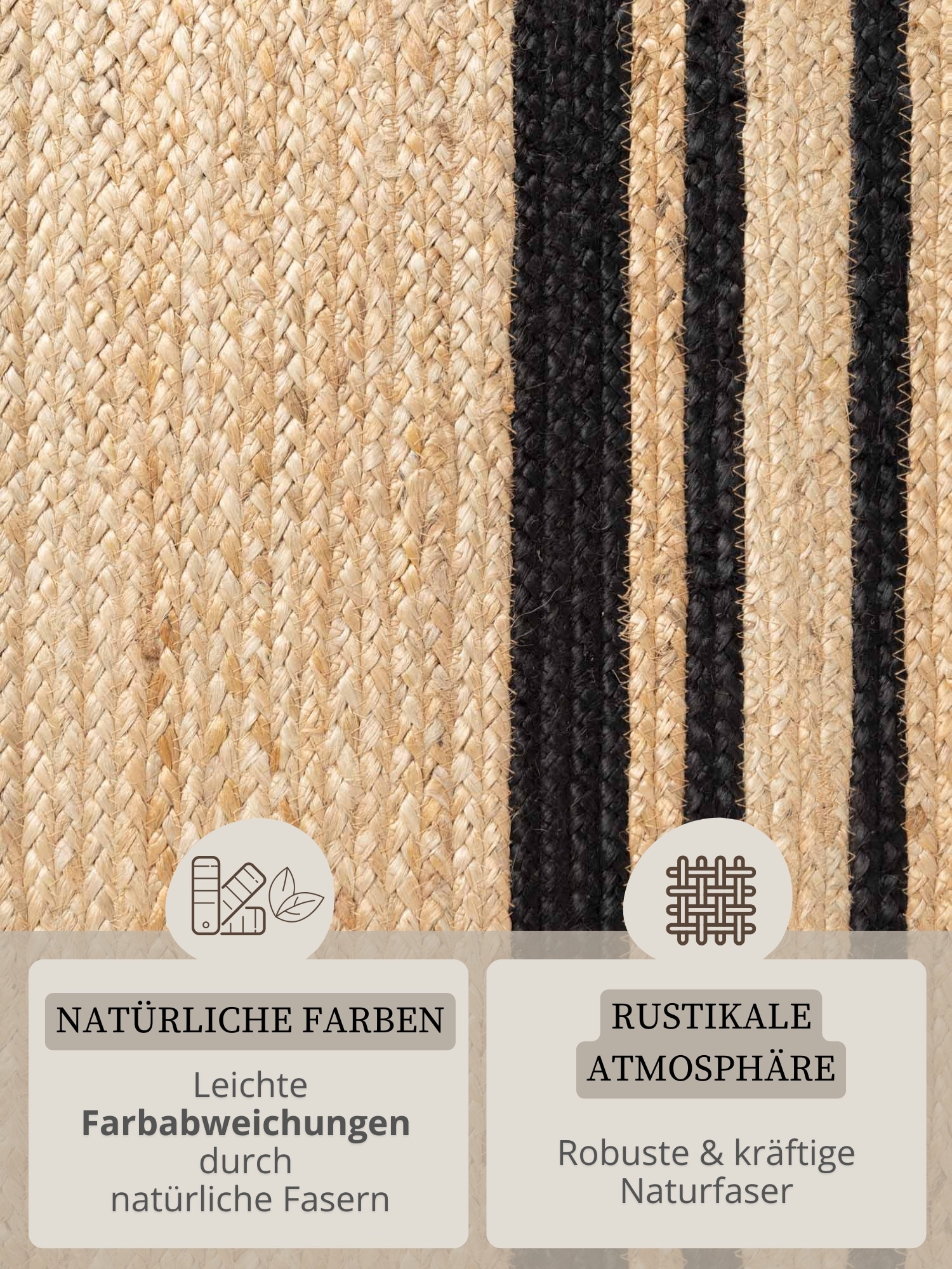 HANSE Home Tapis »Jutta Juteteppich« Rectangulaire 7 mm Höhe Handgewebt, Jute Naturteppich, Boho, Wohnzimmer, Schlafzimmer