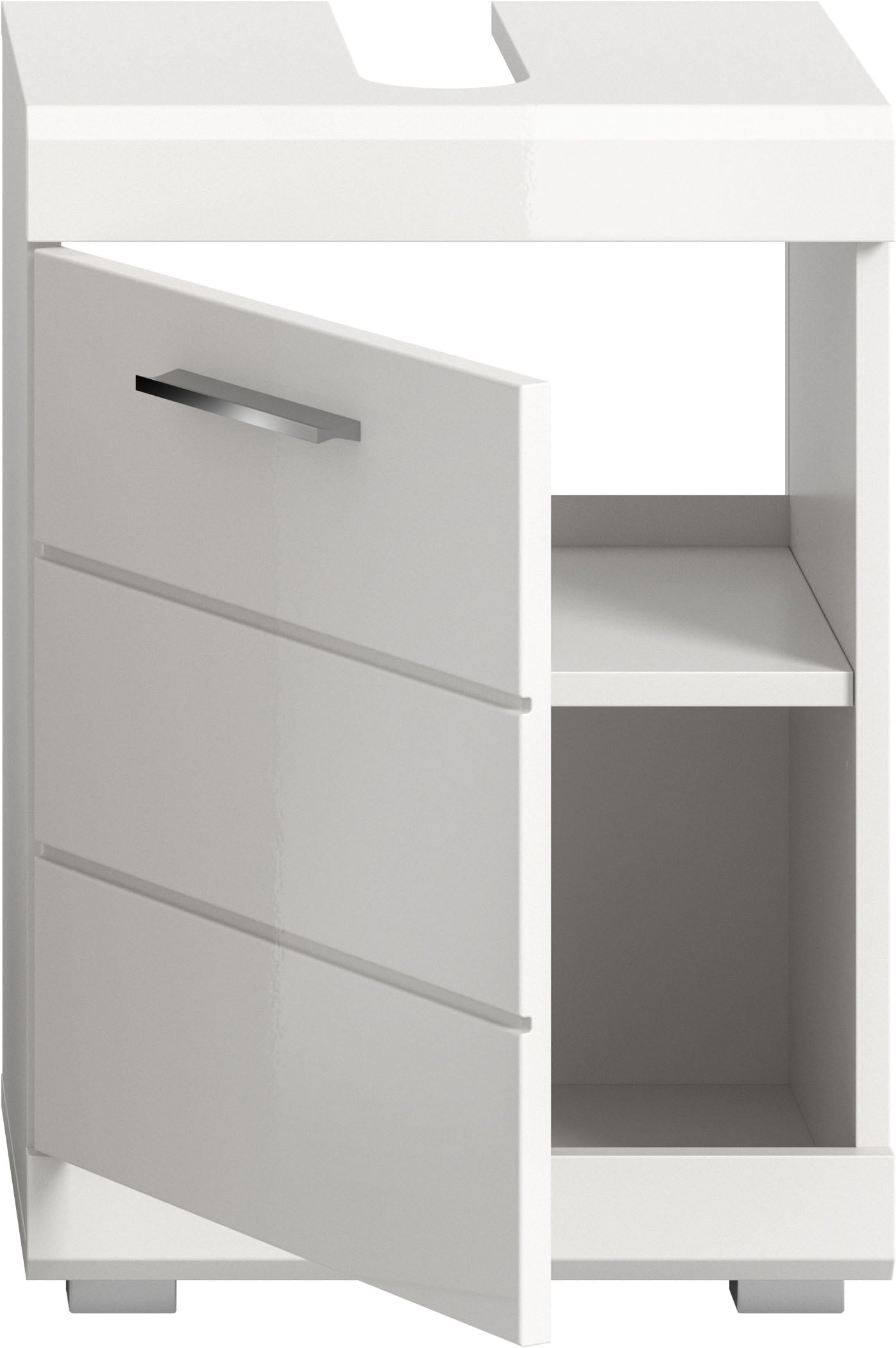 welltime Waschbeckenunterschrank »SIENA, Breite 40cm, 1 Tür, 1 Einlegeboden, 2 Fächer, MDF-Front« WBU, Badmöbel, Badschrank, Kommode, Unterschrank, Bad, Badezimmer