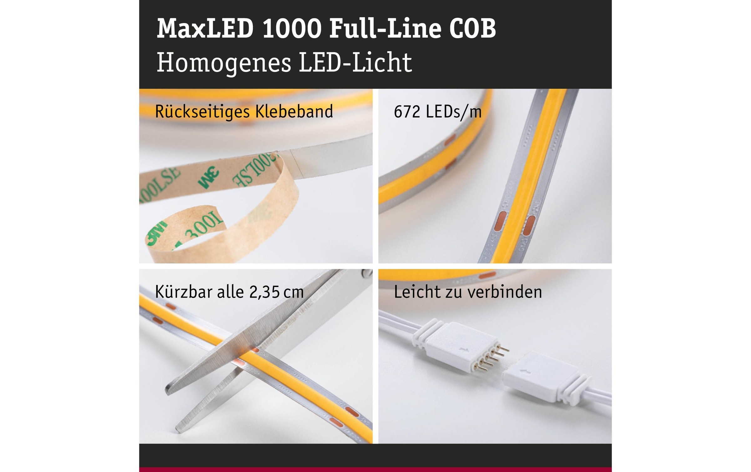 Paulmann LED-Streifen »Full-Line COB Basisset«, 1008 St.-flammig