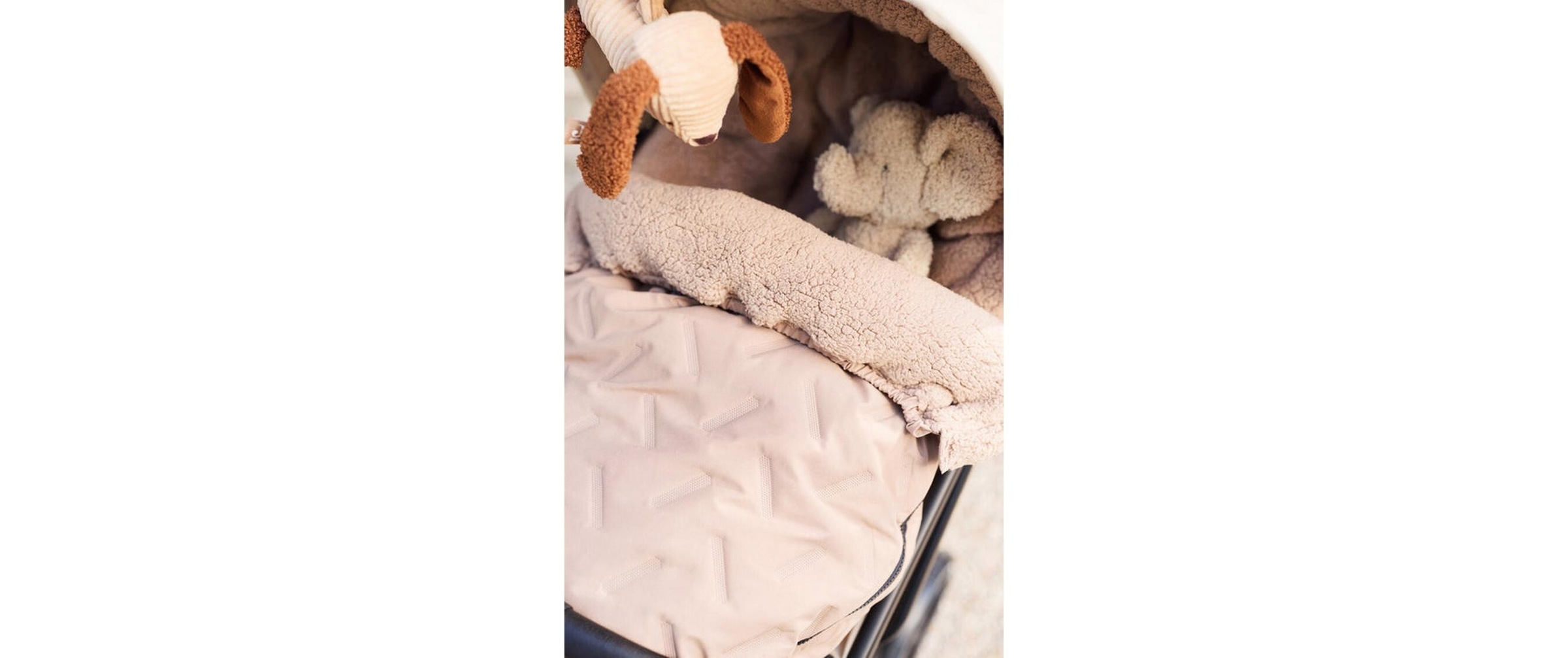 Jollein Chancelière »Embossed Milky Coffee« Wärmeschutz für Kinderwagen