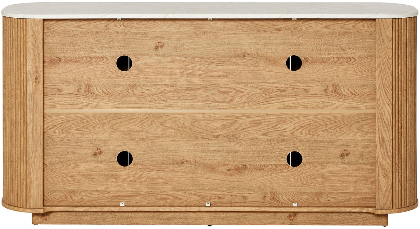 Jahnke Sideboard »ARROW SB 160« 1 Stk. tlg. Sideboard, abgerundet, Fischgrät-Muster, Breite 159,5 cm