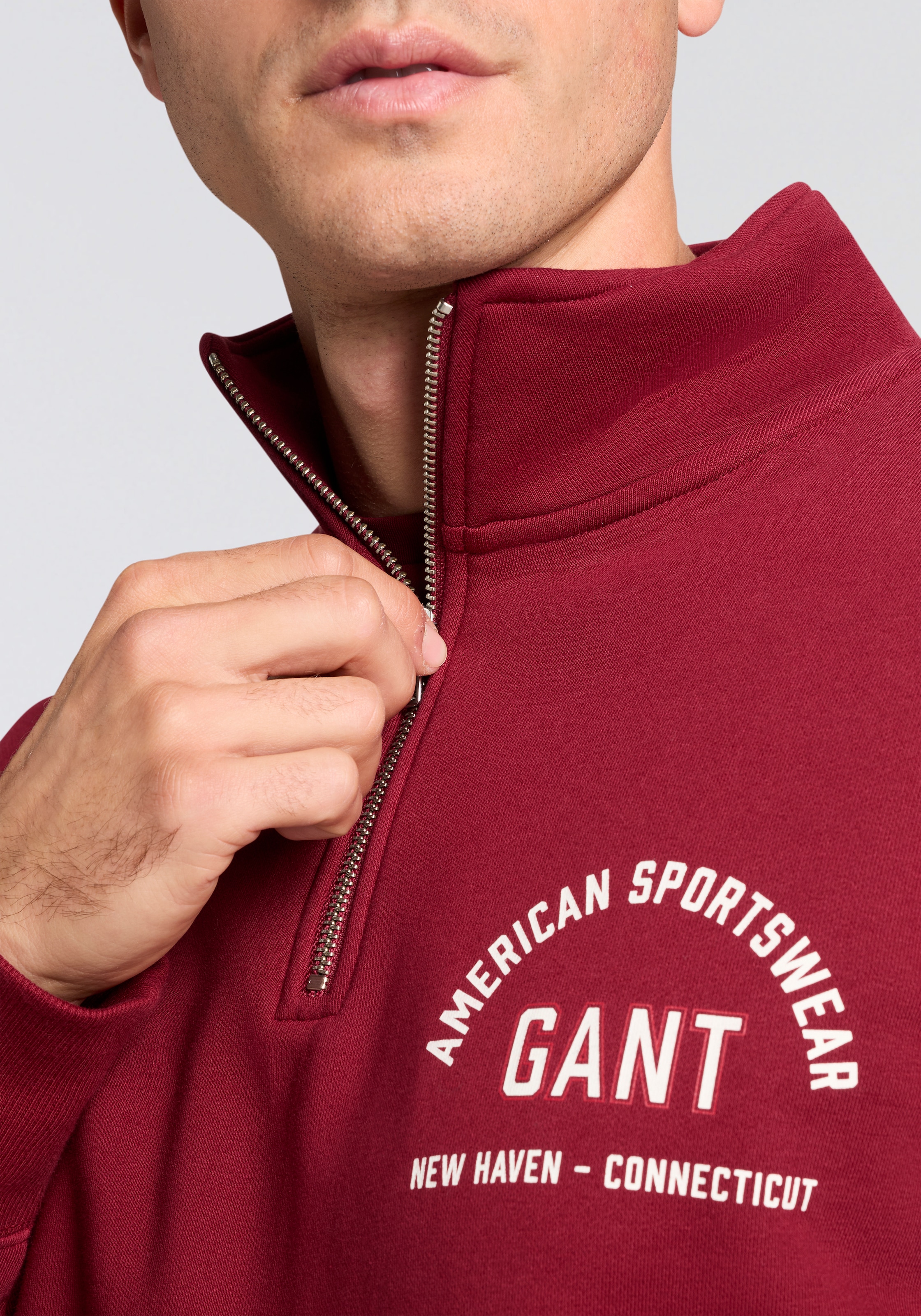 Gant Sweatshirt , Stehkragen mit Reissverschluss
