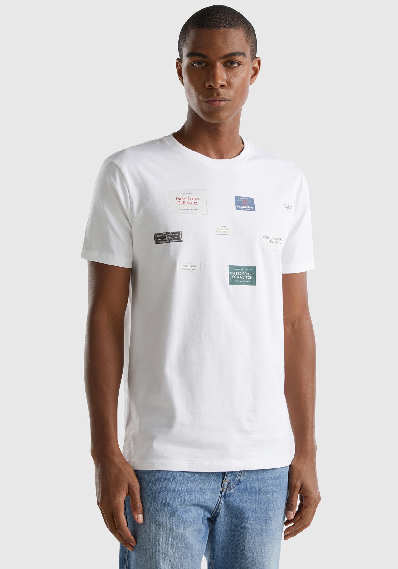 T-Shirt, mit Markenlabel