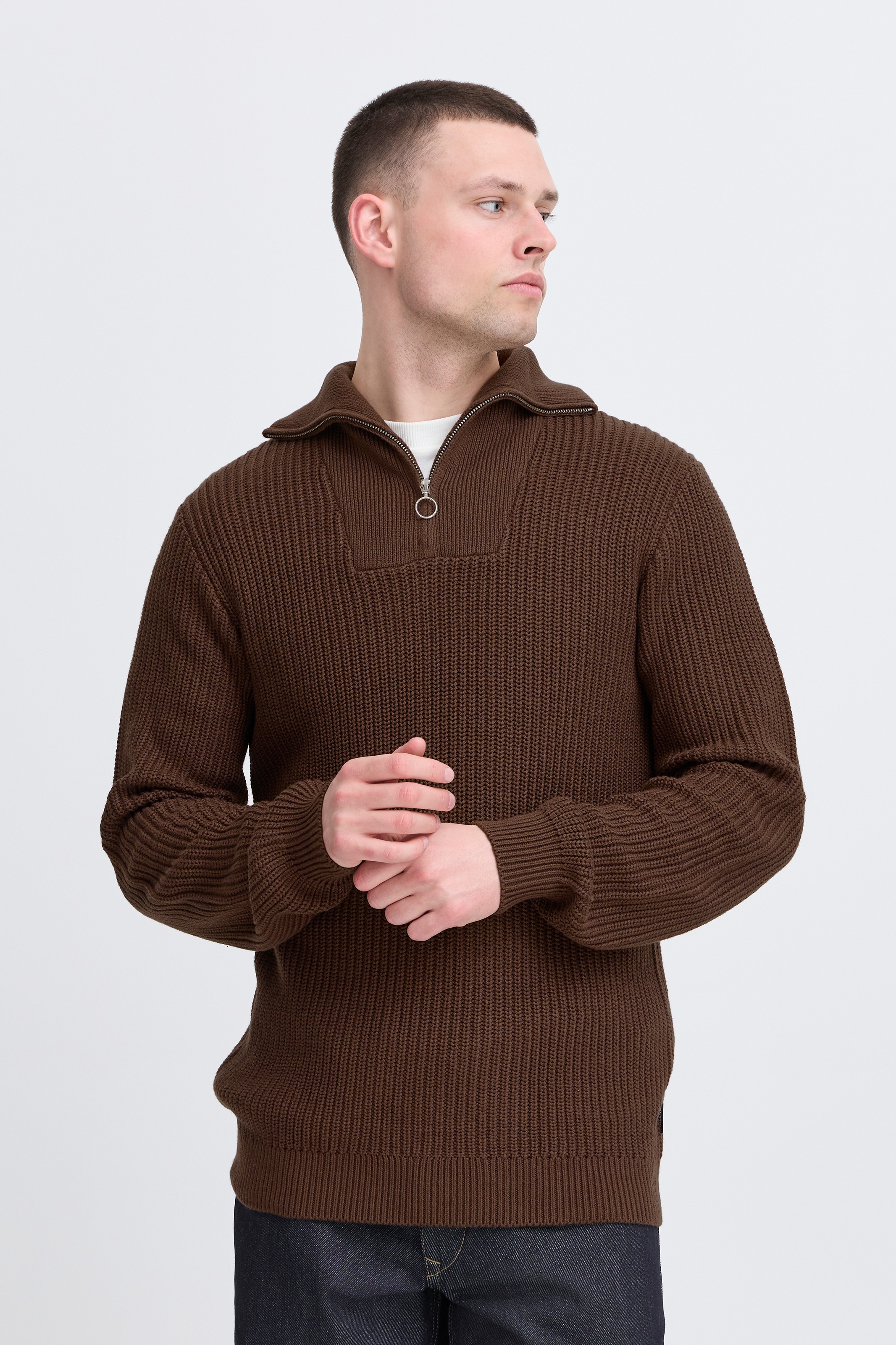 Image of Blend Stehkragenpullover "BHDENO HALFZIPP"