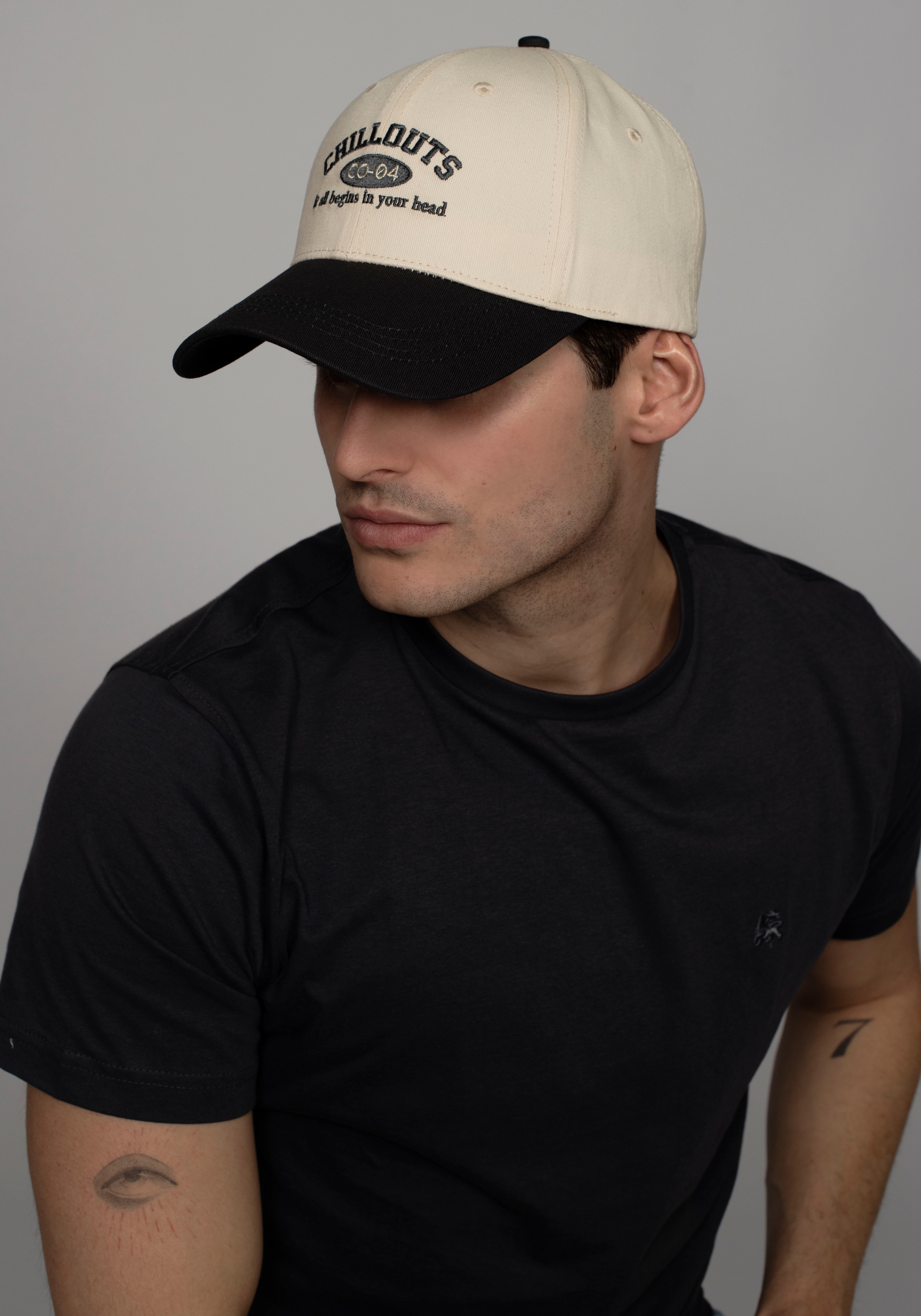 chillouts Baseball Cap, mit farbigem Schirm