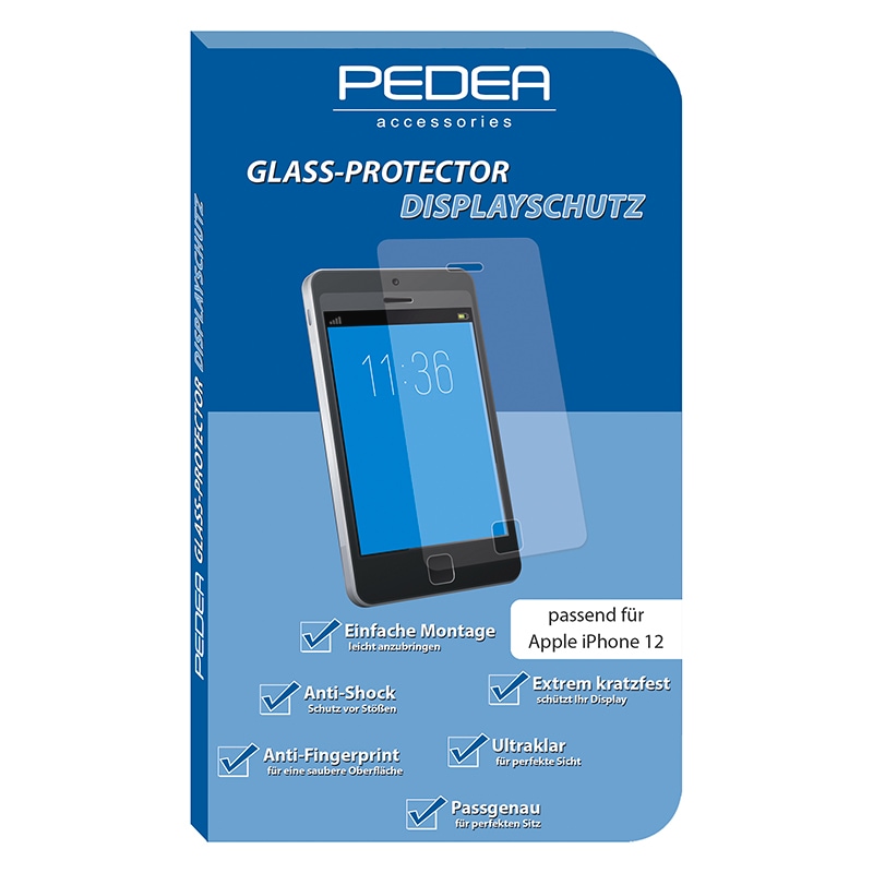 PEDEA Displayschutzglas »Display-Schutzglas - iPhone 12«