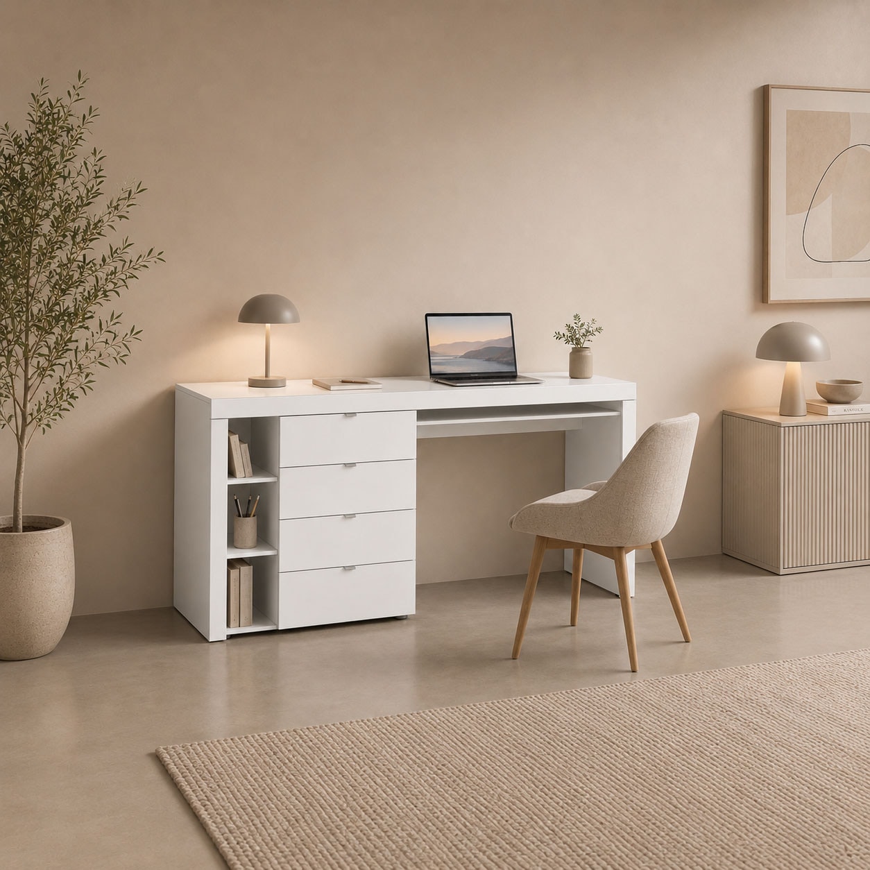 borchardt Möbel Bureau »Dolly« avec 3 compartiments et 4 tiroirs