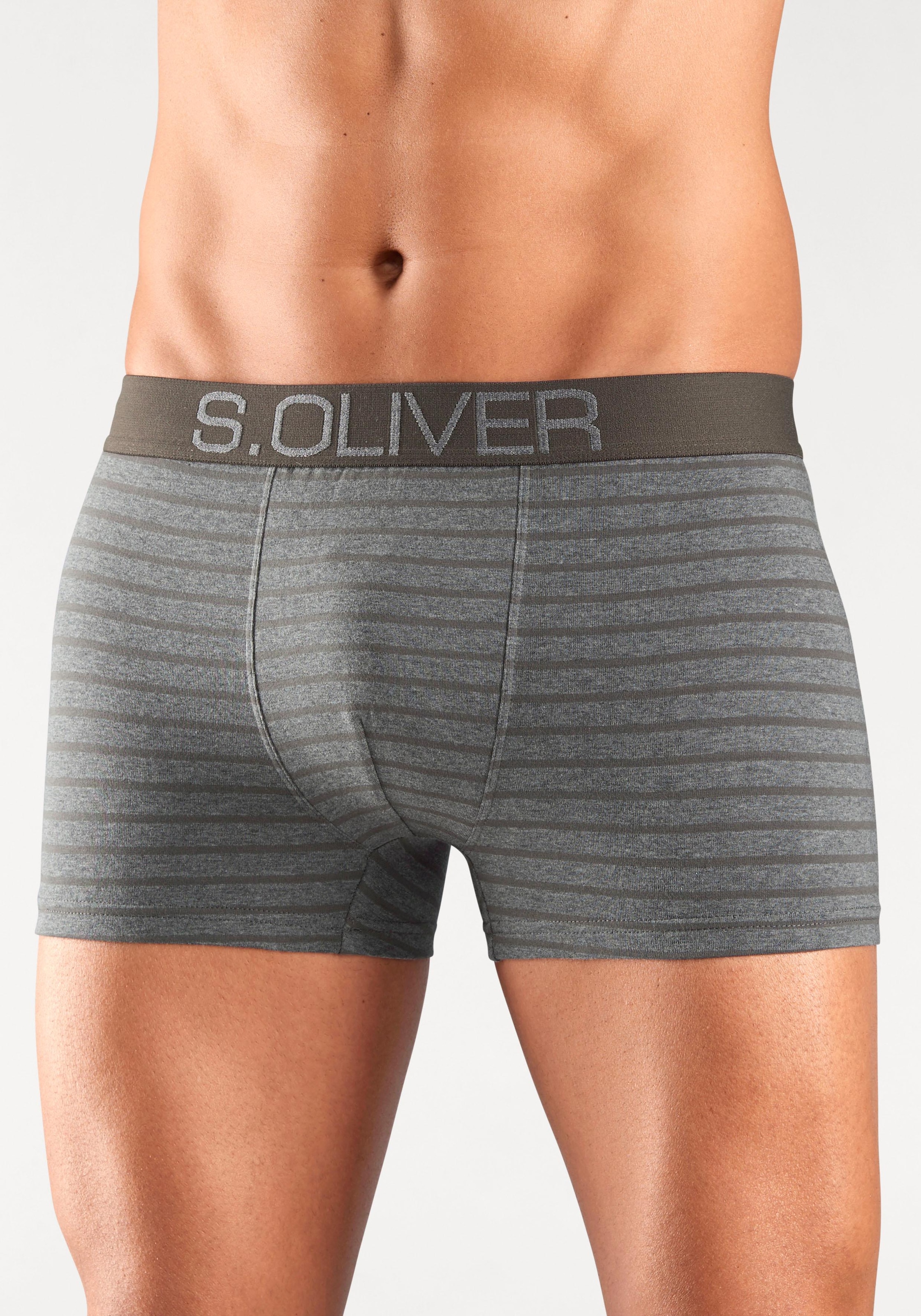 s.Oliver Boxer »Boxershorts für Herren« Packung, 4 Stk. mit kontrastfarbenem Webbund