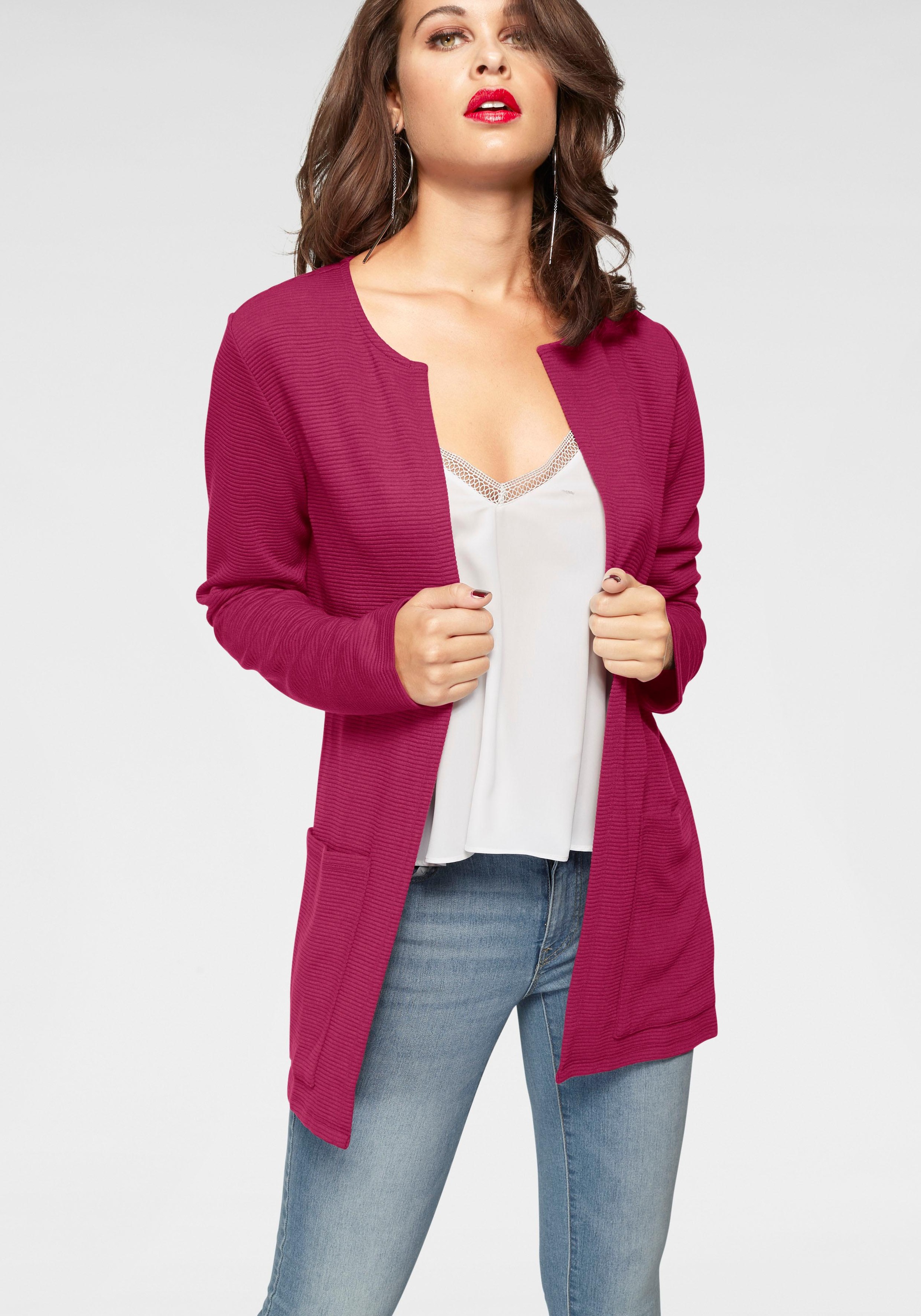 Image of JACQUELINE de YONG Strickjacke »SAGA«, mit aufgesetzten Taschen bei Ackermann Versand Schweiz