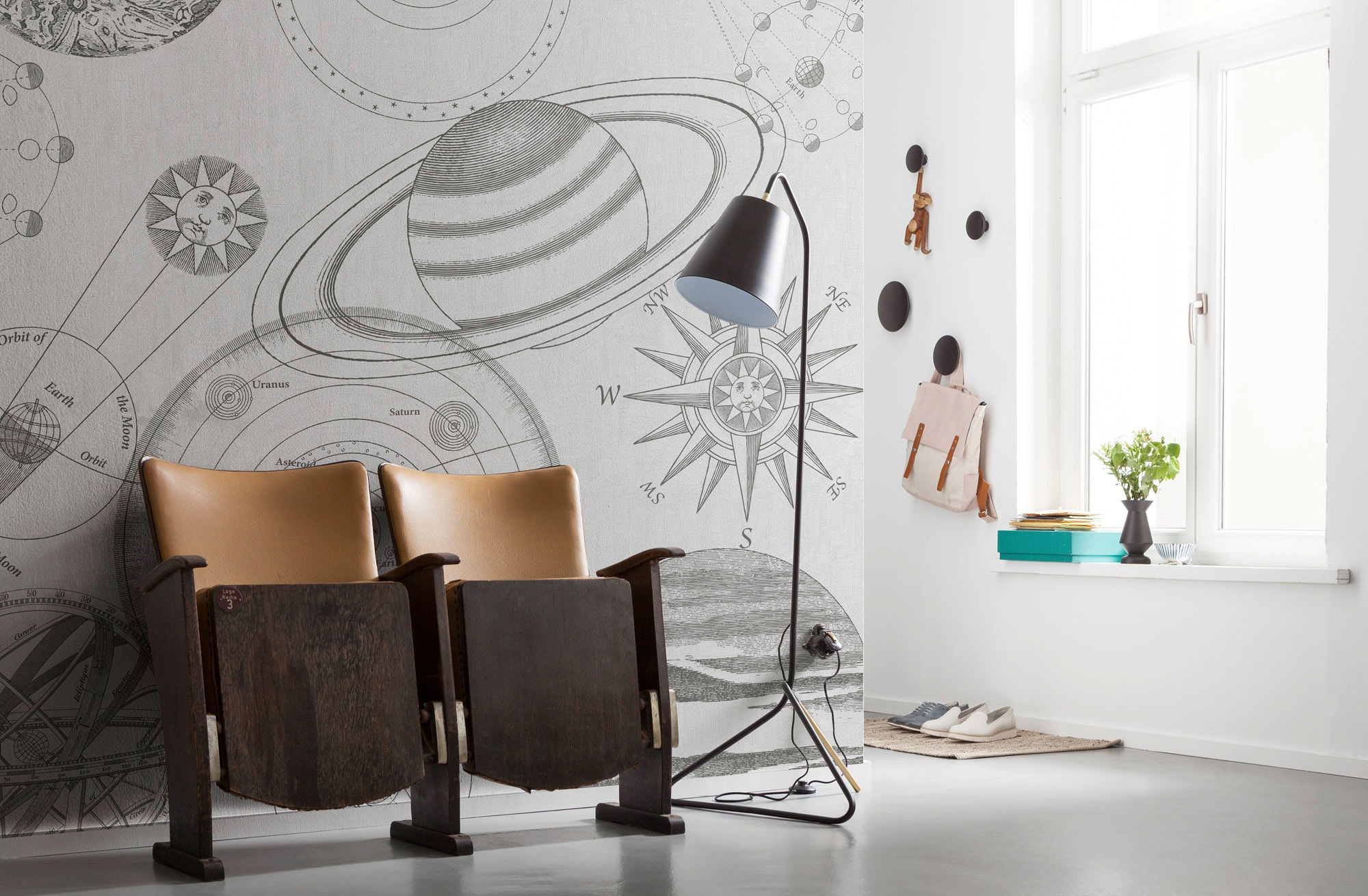 Komar Vliestapete »Digitaldruck Vlies - Cosmos Sketch - Grösse 300 x 280 cm«, bedruckt, Kinderzimmer
