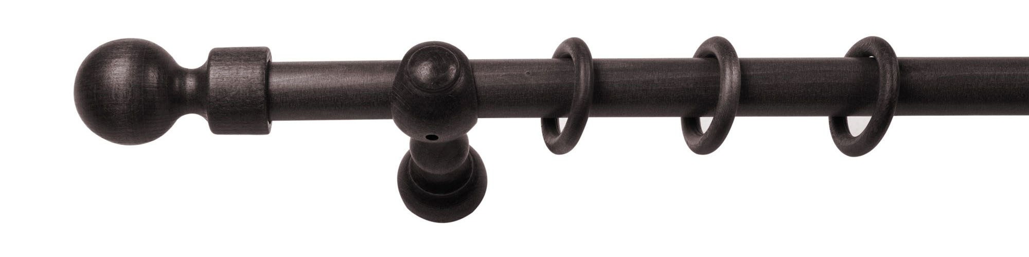 SN DECO GROUP Gardinenstange »Giro«, 1 läufig-läufig, Fixmass, 28 mm, Holz, verschiedenen Längen und Farbe, Komplettset