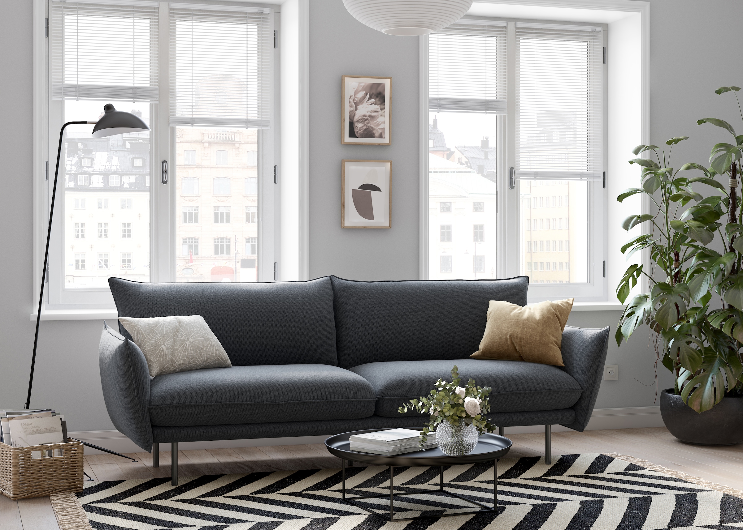 andas 3-Sitzer »Stine«, Besonderes Design durch Kissenoptik und Keder, by Morten Georgsen