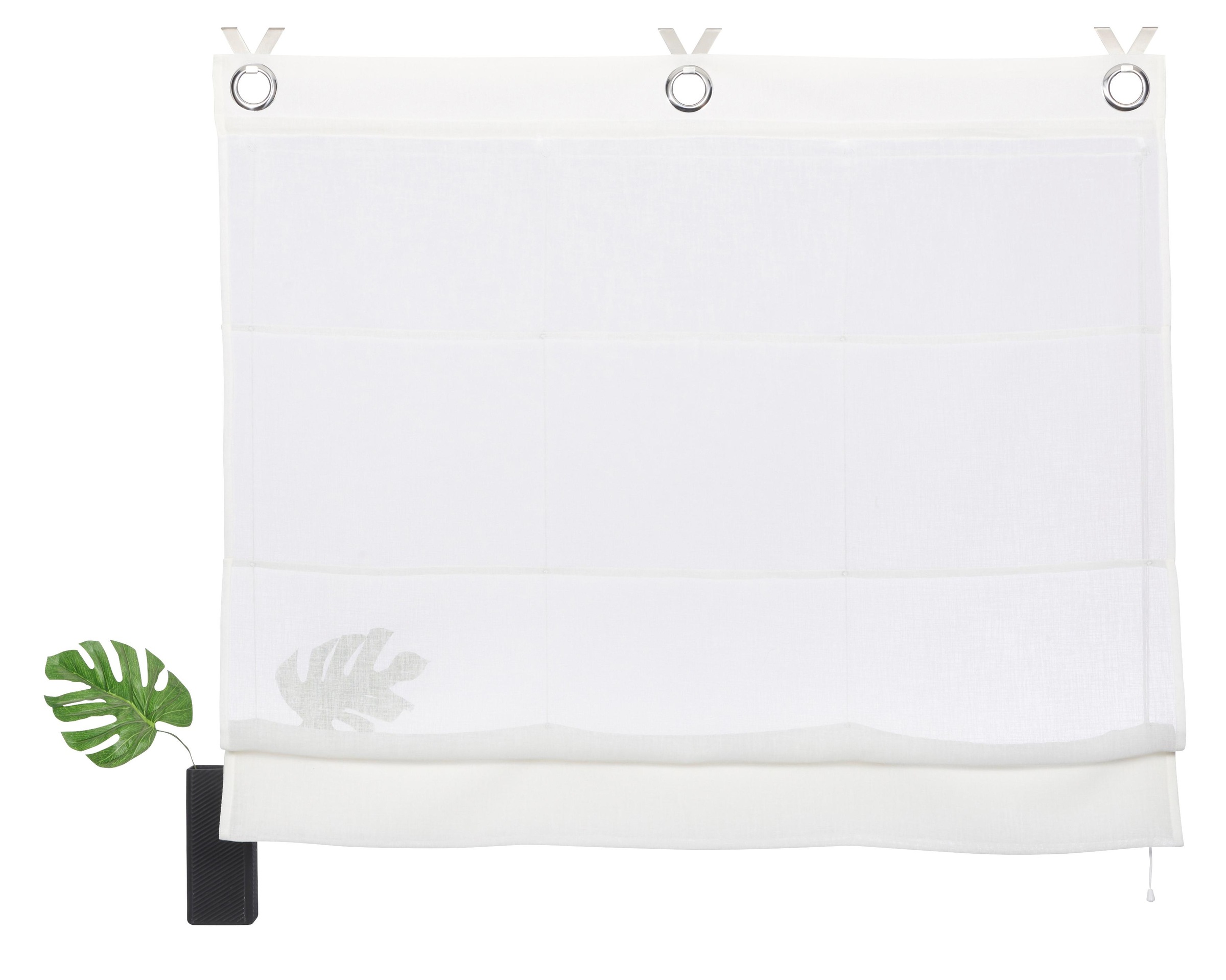 Image of andas Raffrollo »Fiete«, mit Ösen, ohne Bohren, Leinen Optik, Sichtschutz, halbtransparent, monochrom, basic bei Ackermann Versand Schweiz