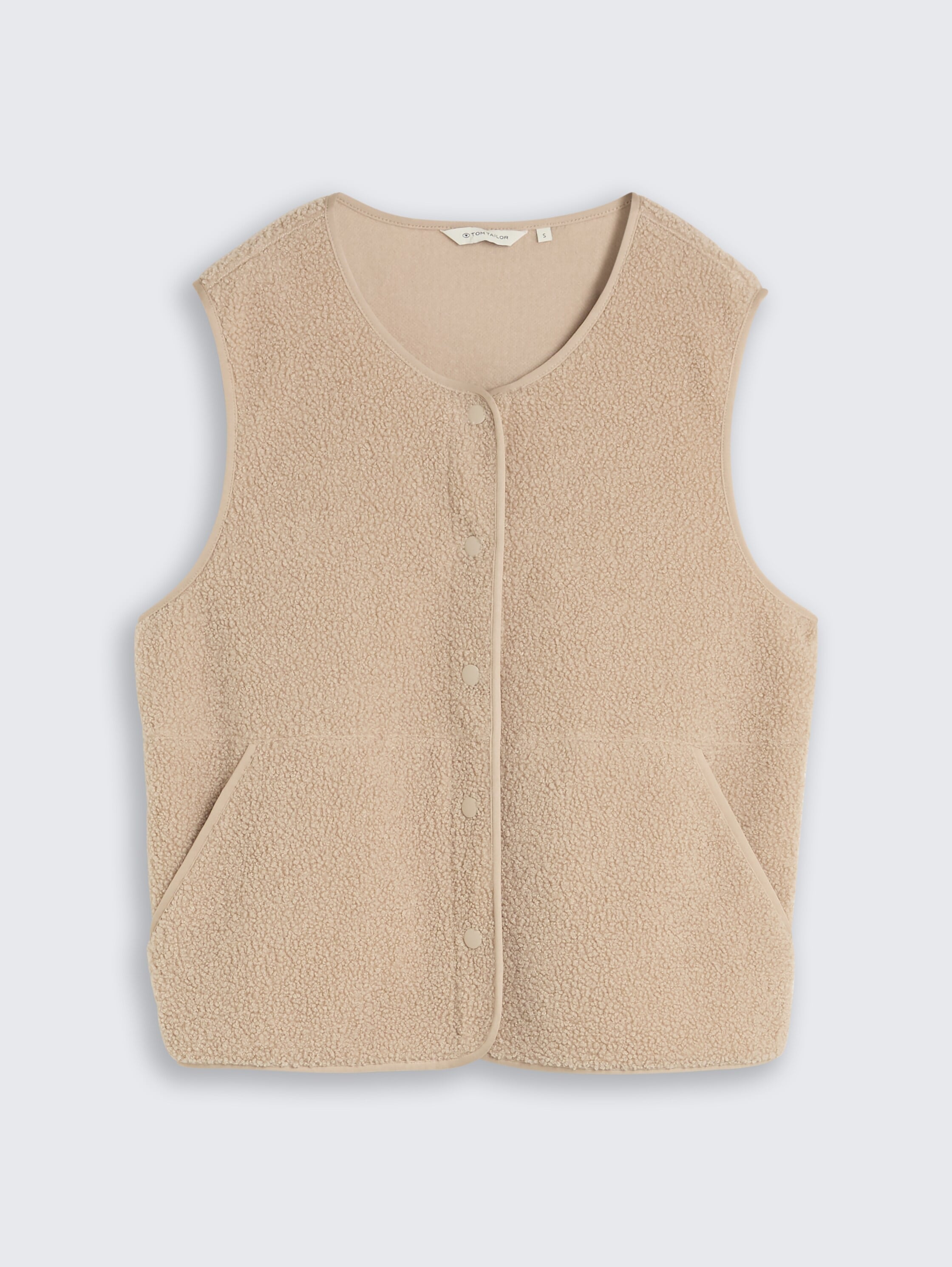 TOM TAILOR Gilet polaire »Boxy« avec fermeture éclair